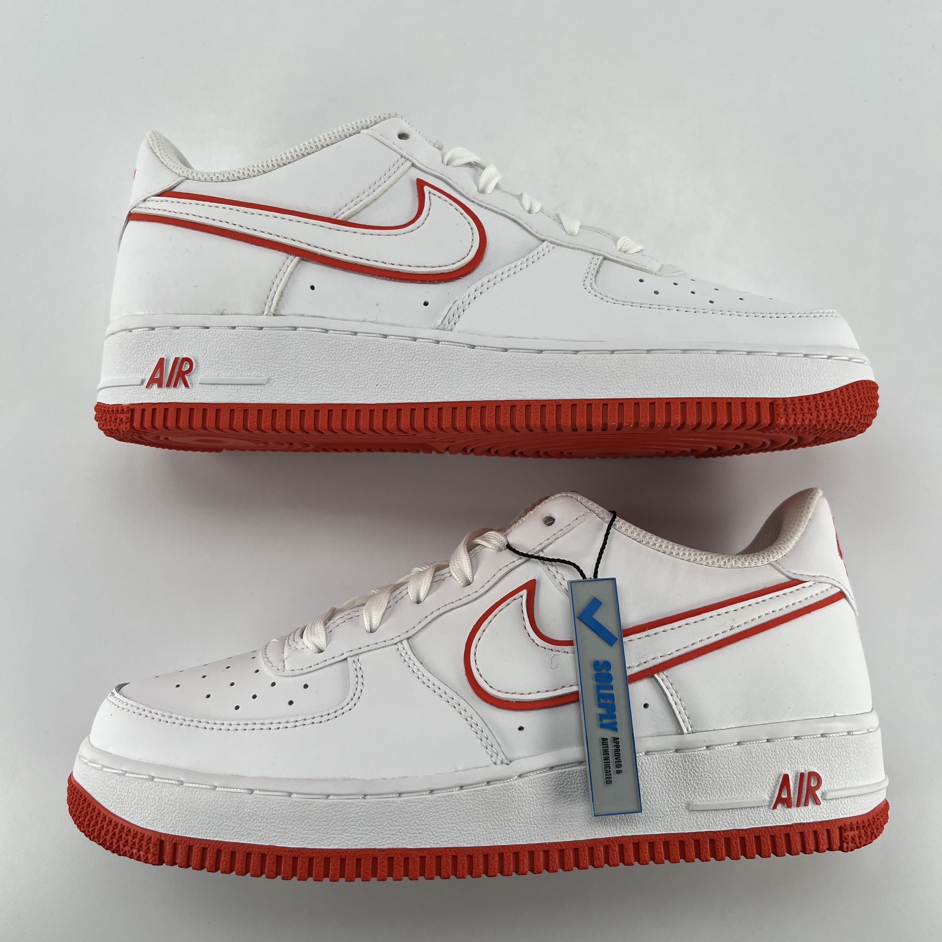 273174 Nike Air Force 1 Low White Picante Red (GS)