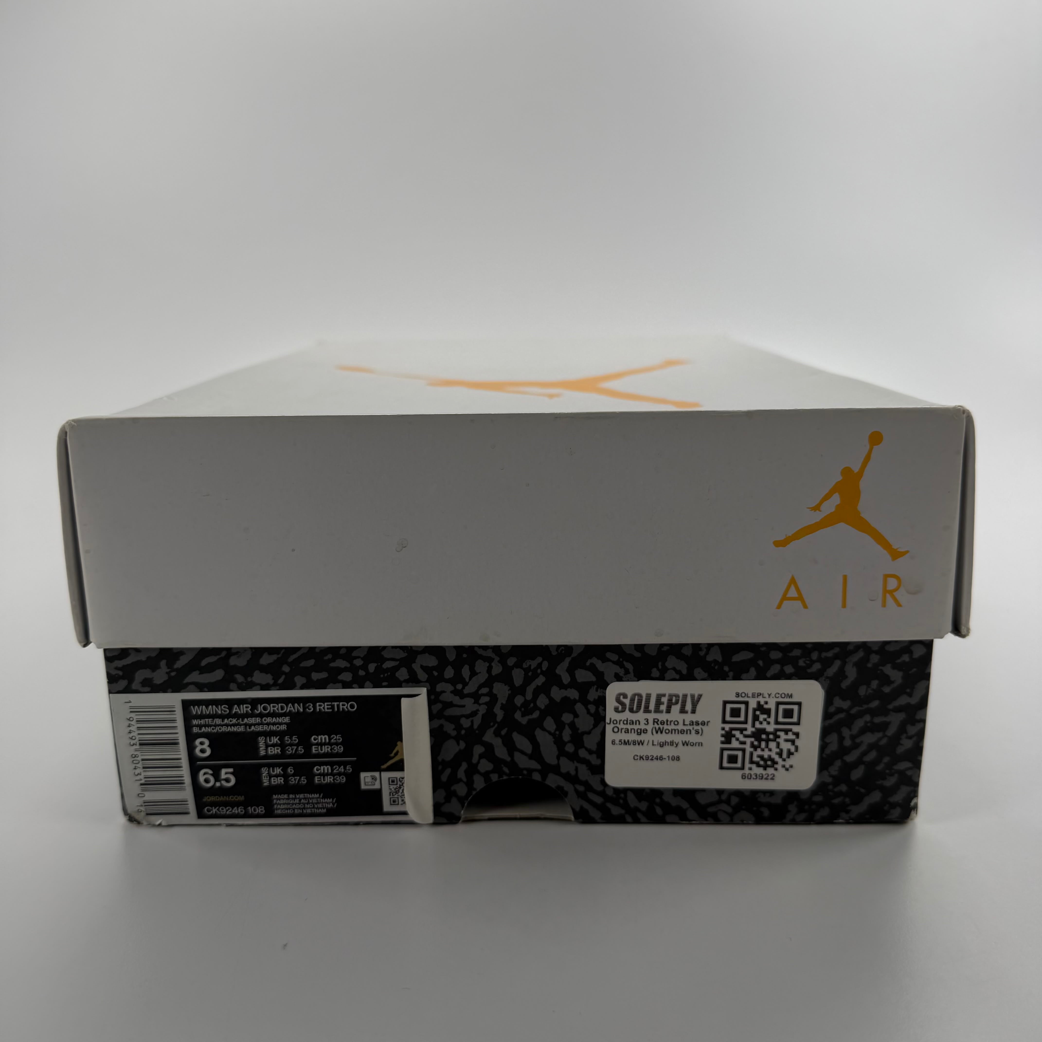 603922 Jordan 3 Retro Laser Orange (Women's)