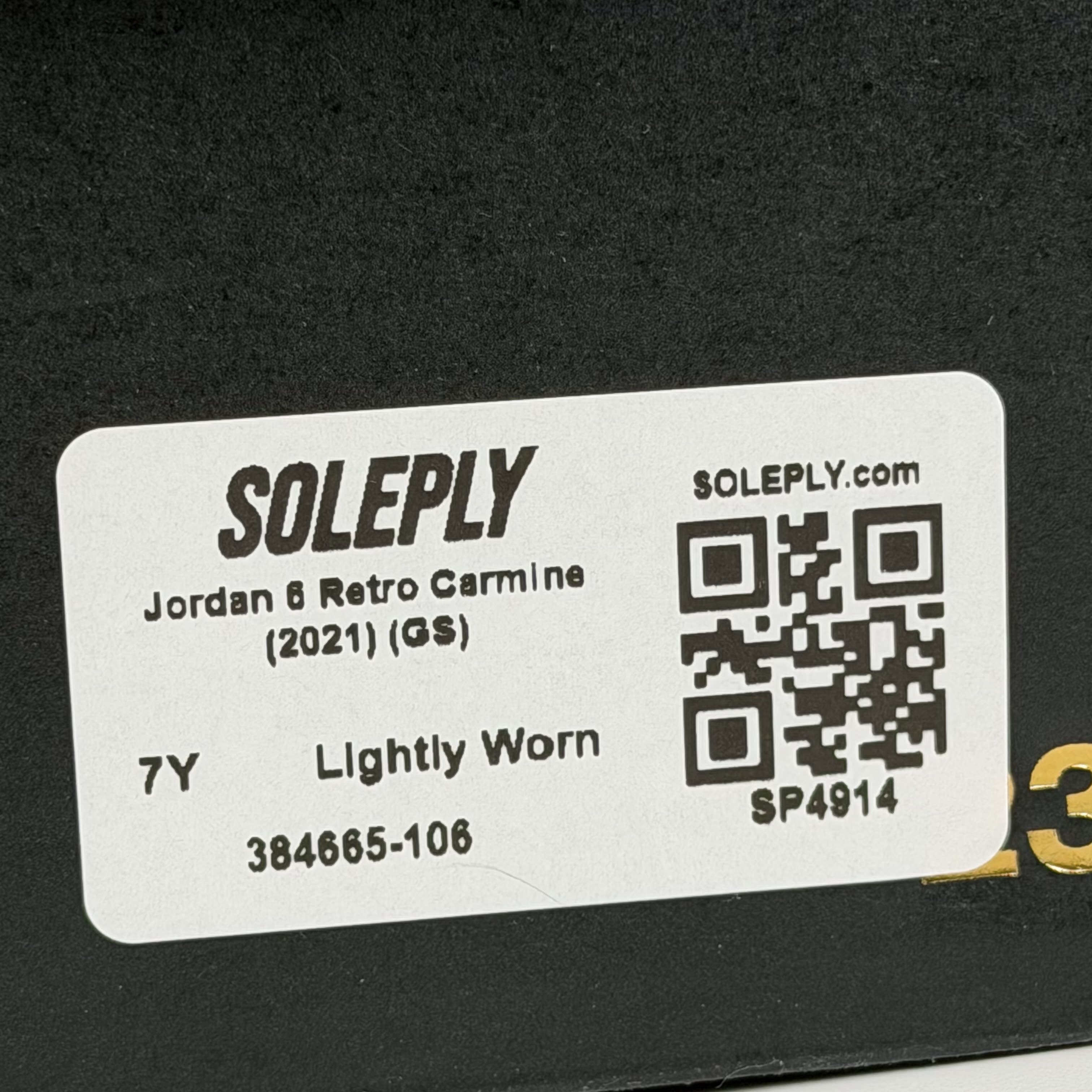 SP4914 Jordan 6 Retro Carmine (2021) (GS)