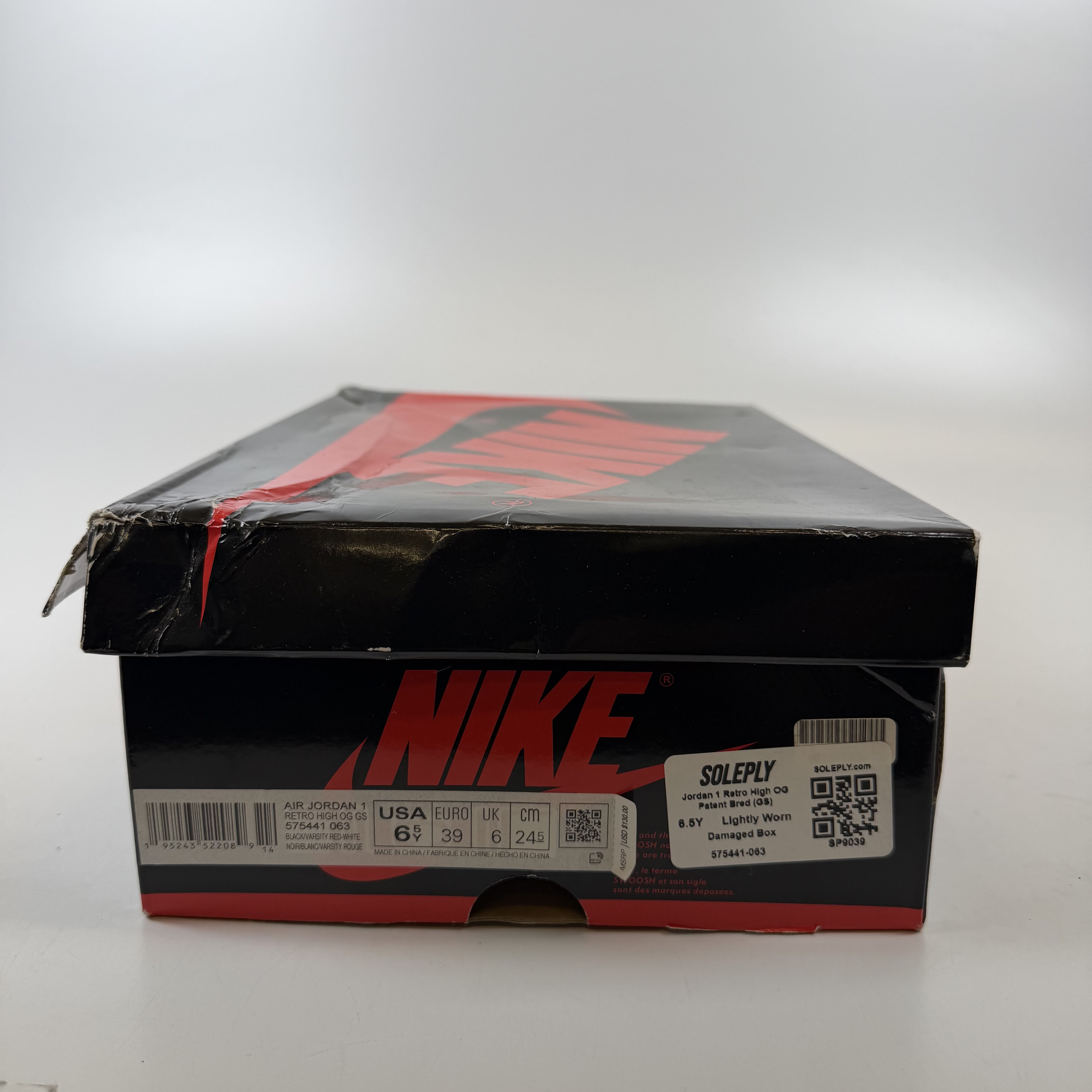 SP9039 Jordan 1 Retro High OG Patent Bred (GS)