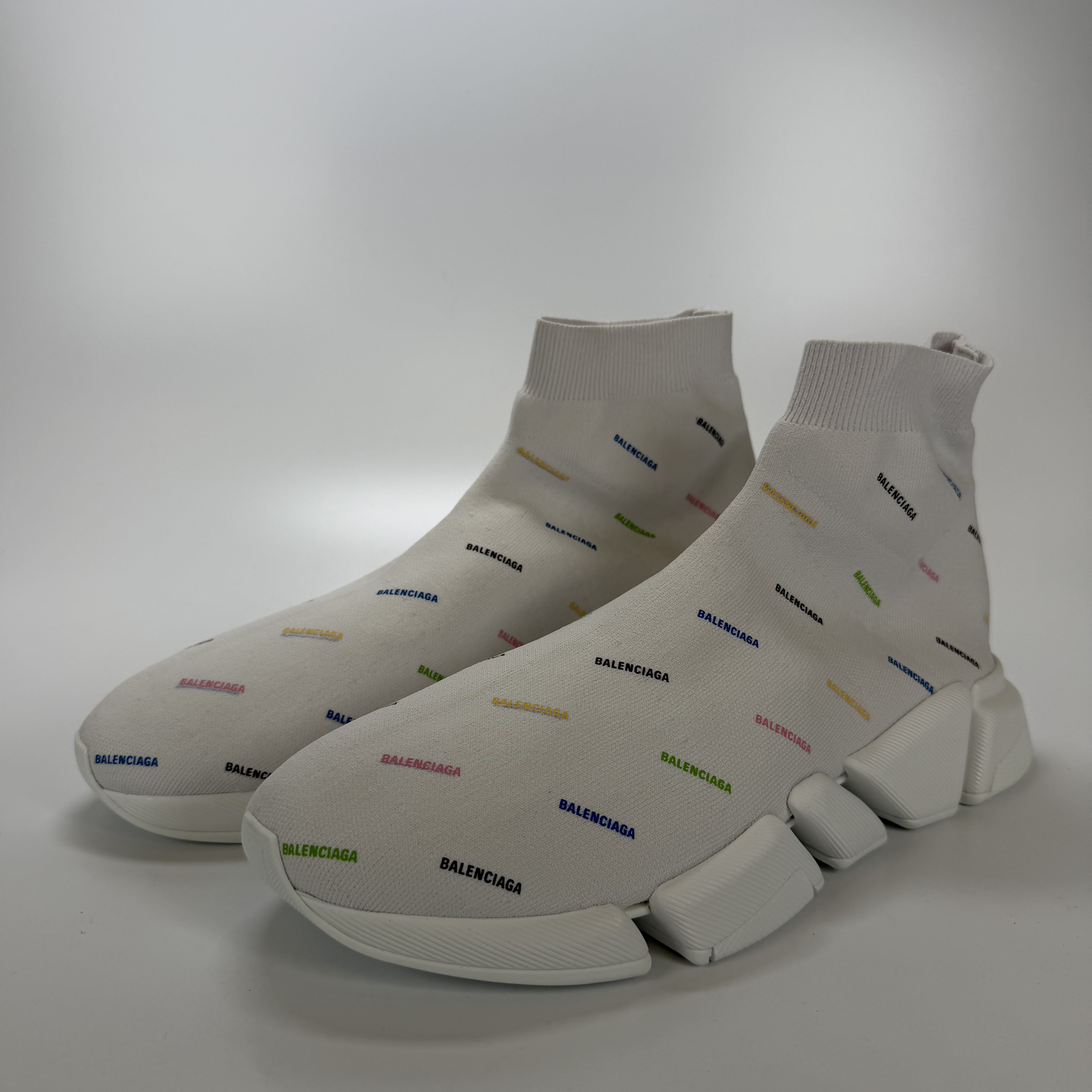 SP5078 Balenciaga Speed 2.0 Speed Trainer 'All Over Logo - White Multi'