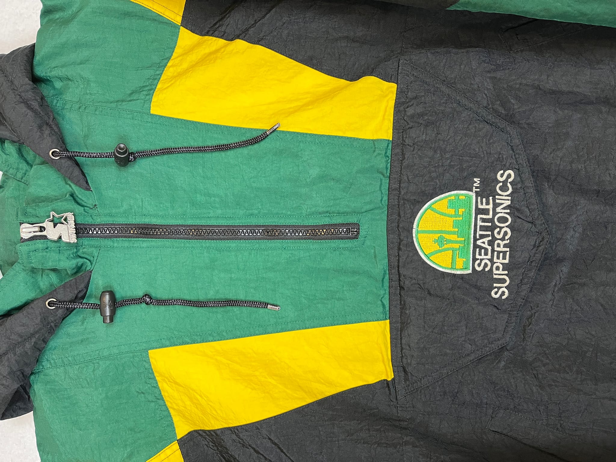 435609 (90s) Seattle Supersonics Pullover Starter Jacket