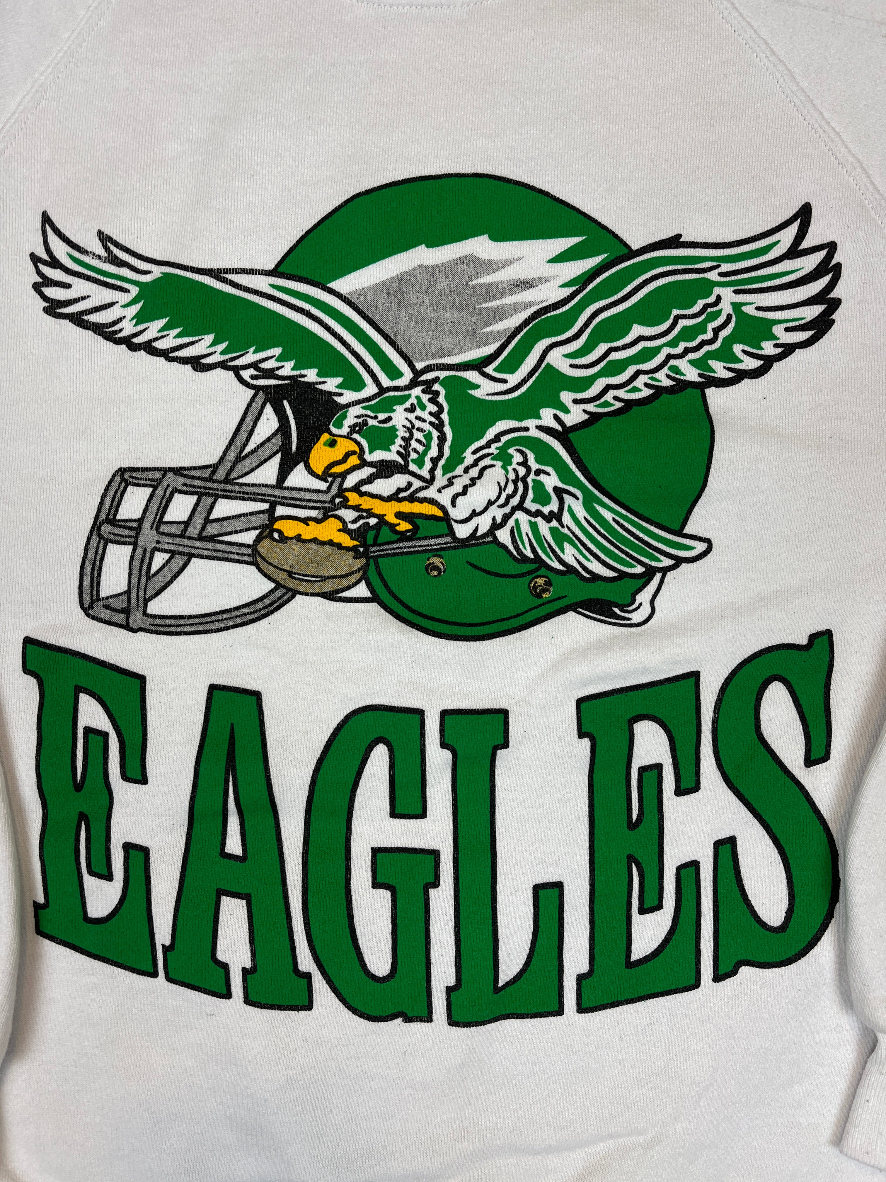 435592 (90s) Philadelphia Eagles Kelly Green / White Crewneck