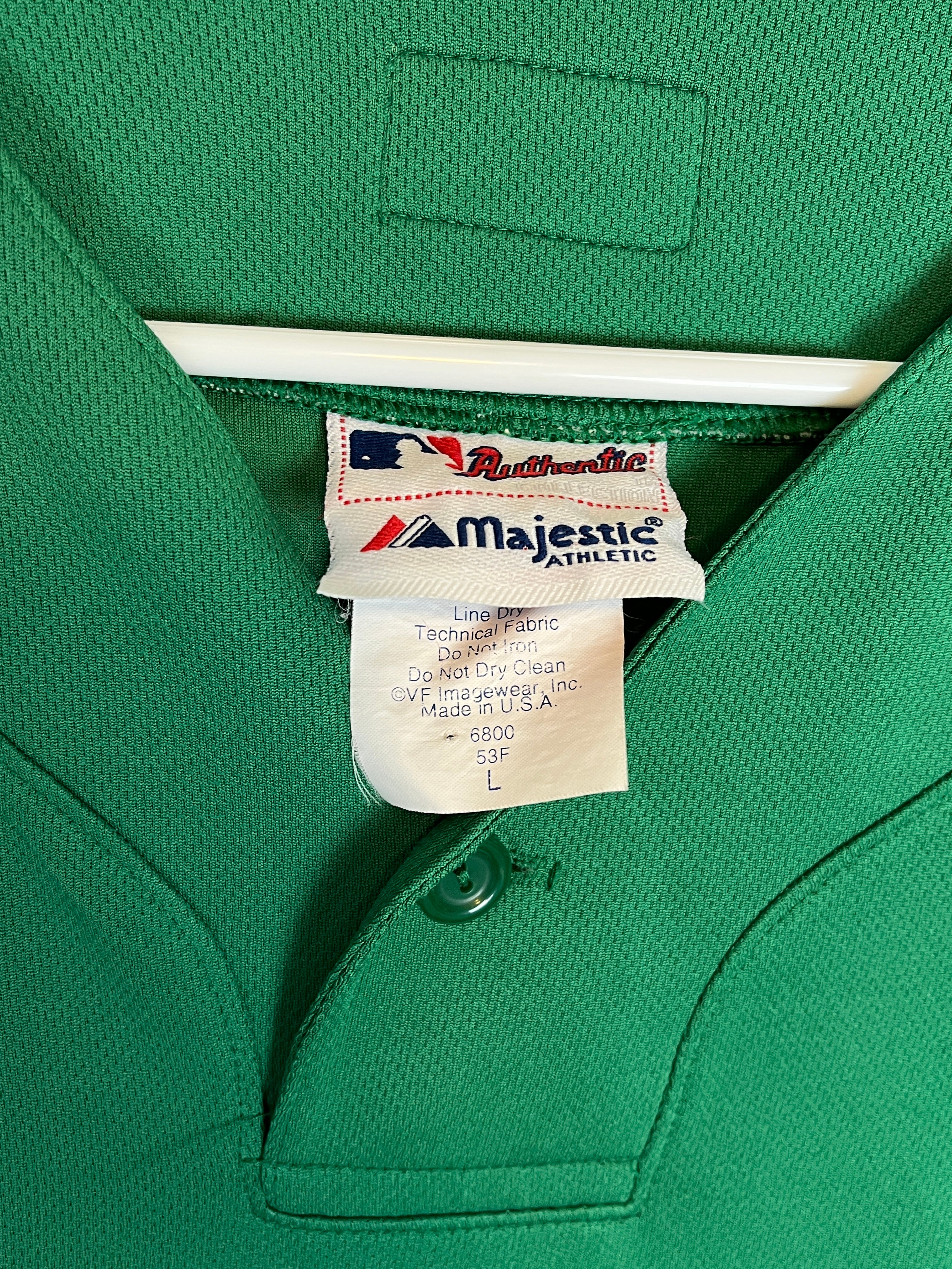 435602 (modern) Philadelphia Phillies St. Patrick's Day Green Practice Jersey