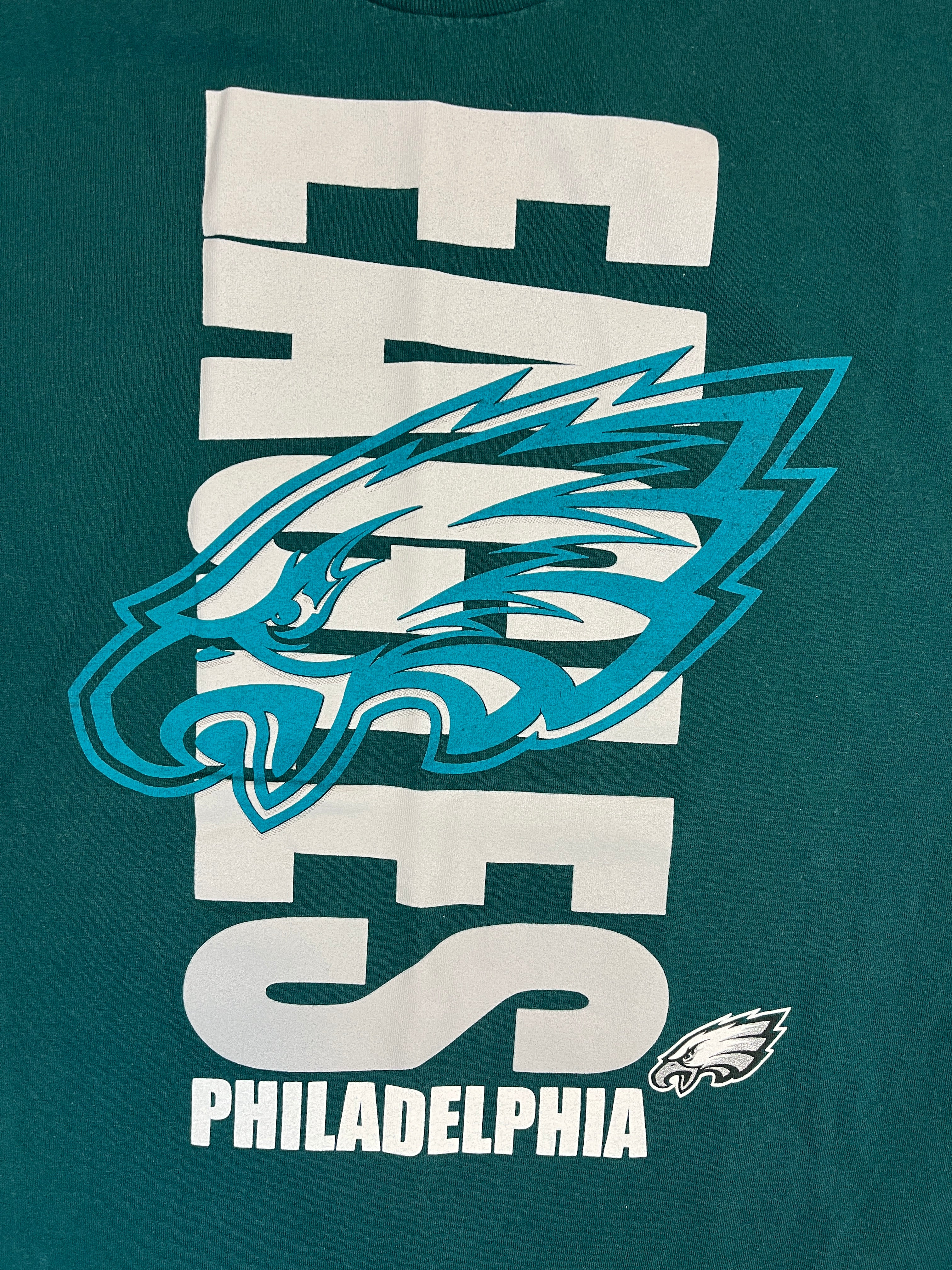 435544 (00s) Philadelphia Eagles Triple Logo Midnight Green T-Shirt