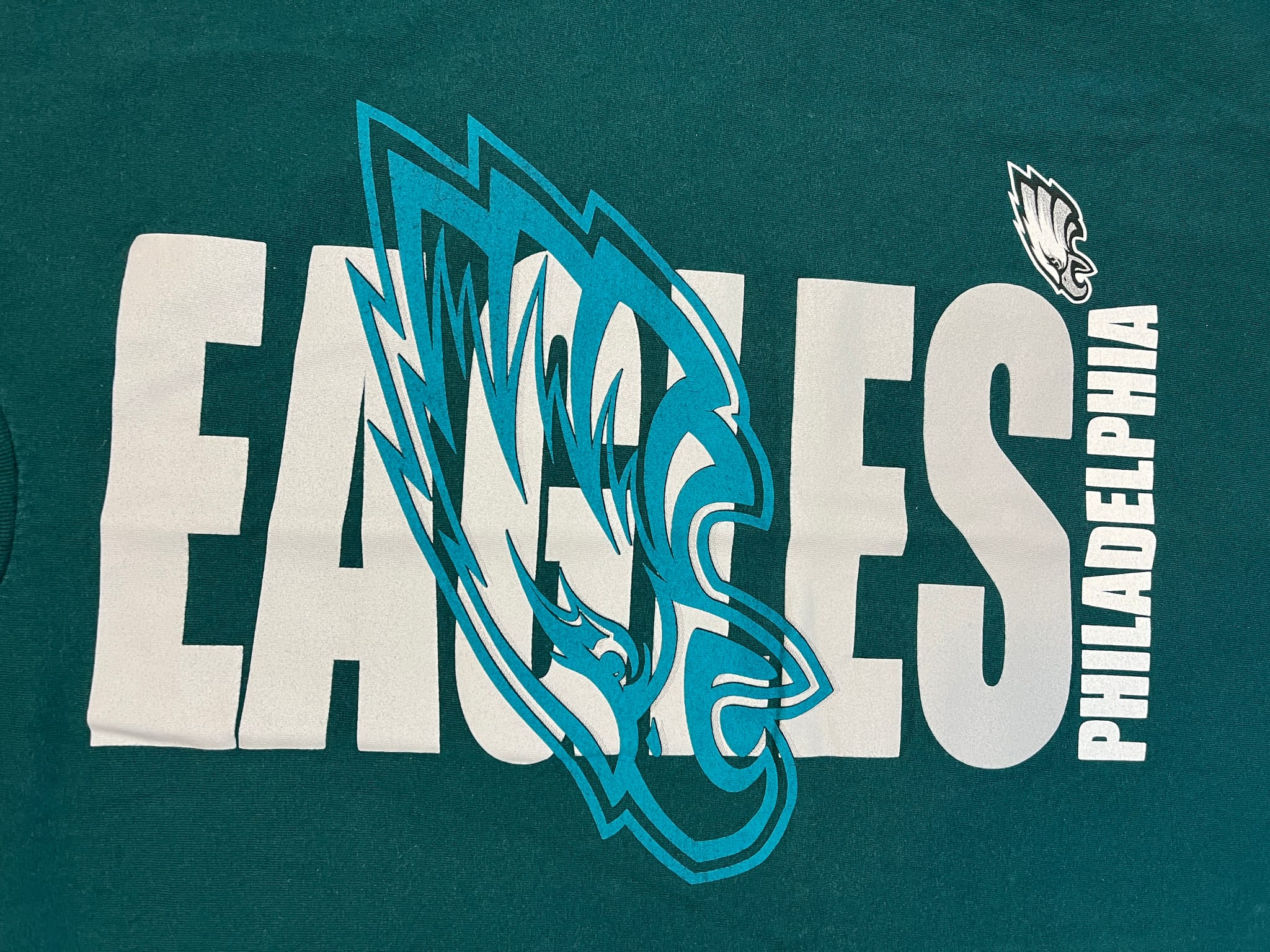 435544 (00s) Philadelphia Eagles Triple Logo Midnight Green T-Shirt