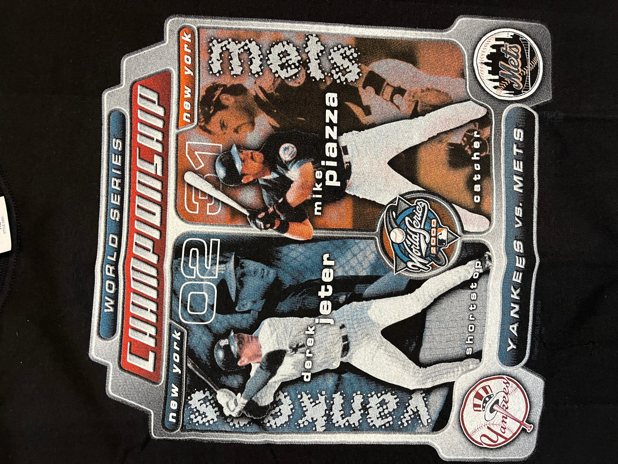435516 (2000) Yankees vs Mets MLB World Series Jeter vs Piazza T-Shirt