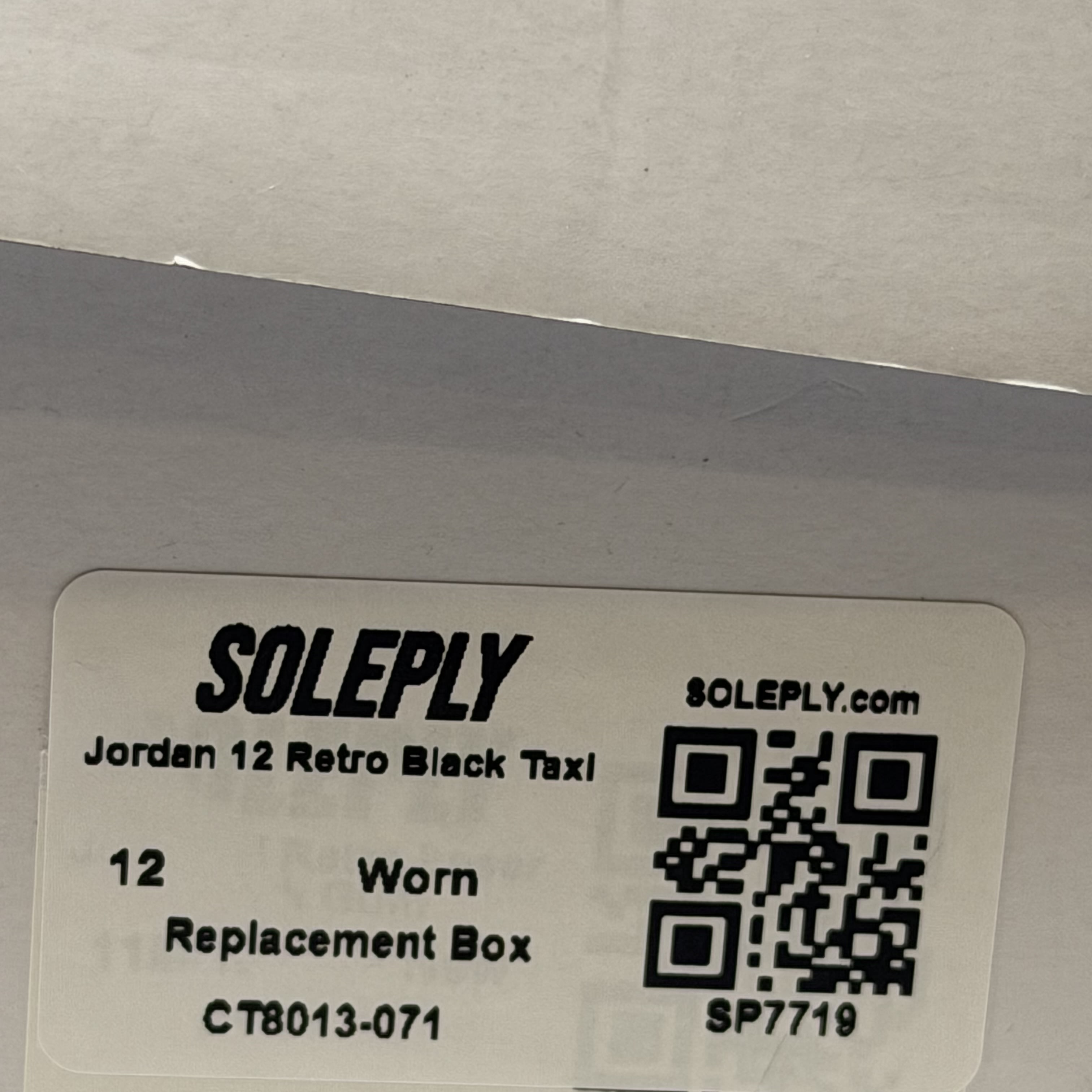 SP7719 Jordan 12 Retro Black Taxi