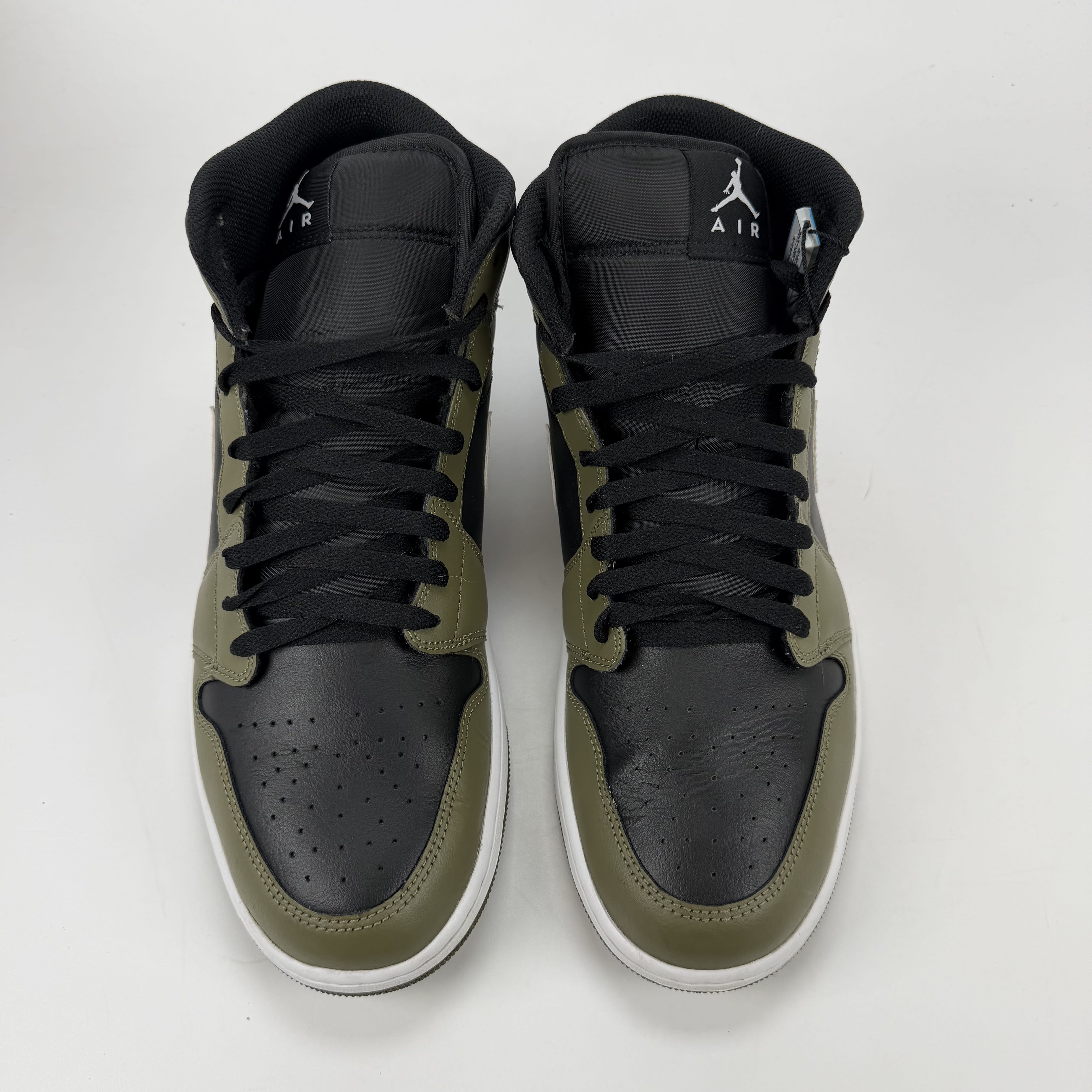 SP5098 Jordan 1 Mid Black White Olive