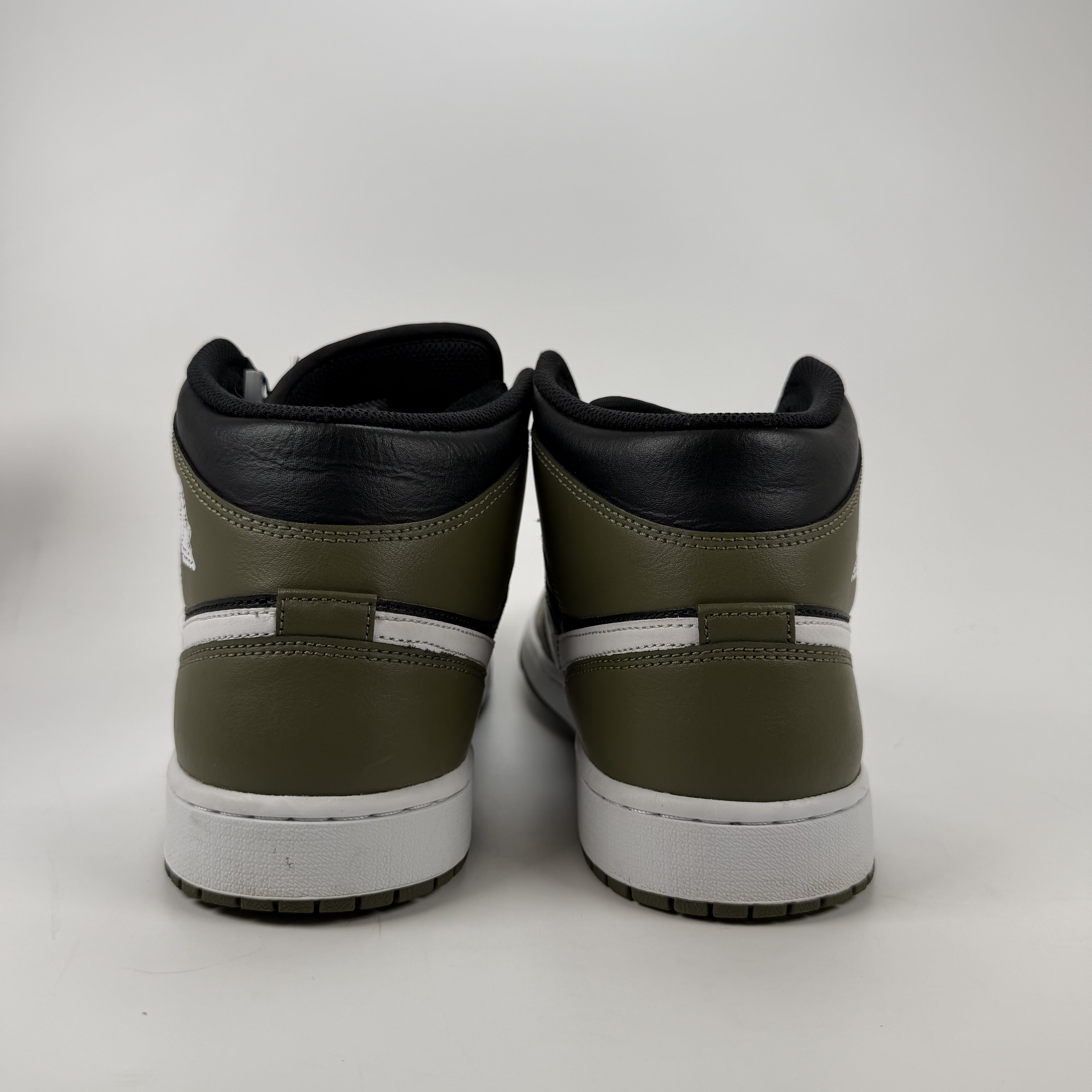 SP5098 Jordan 1 Mid Black White Olive