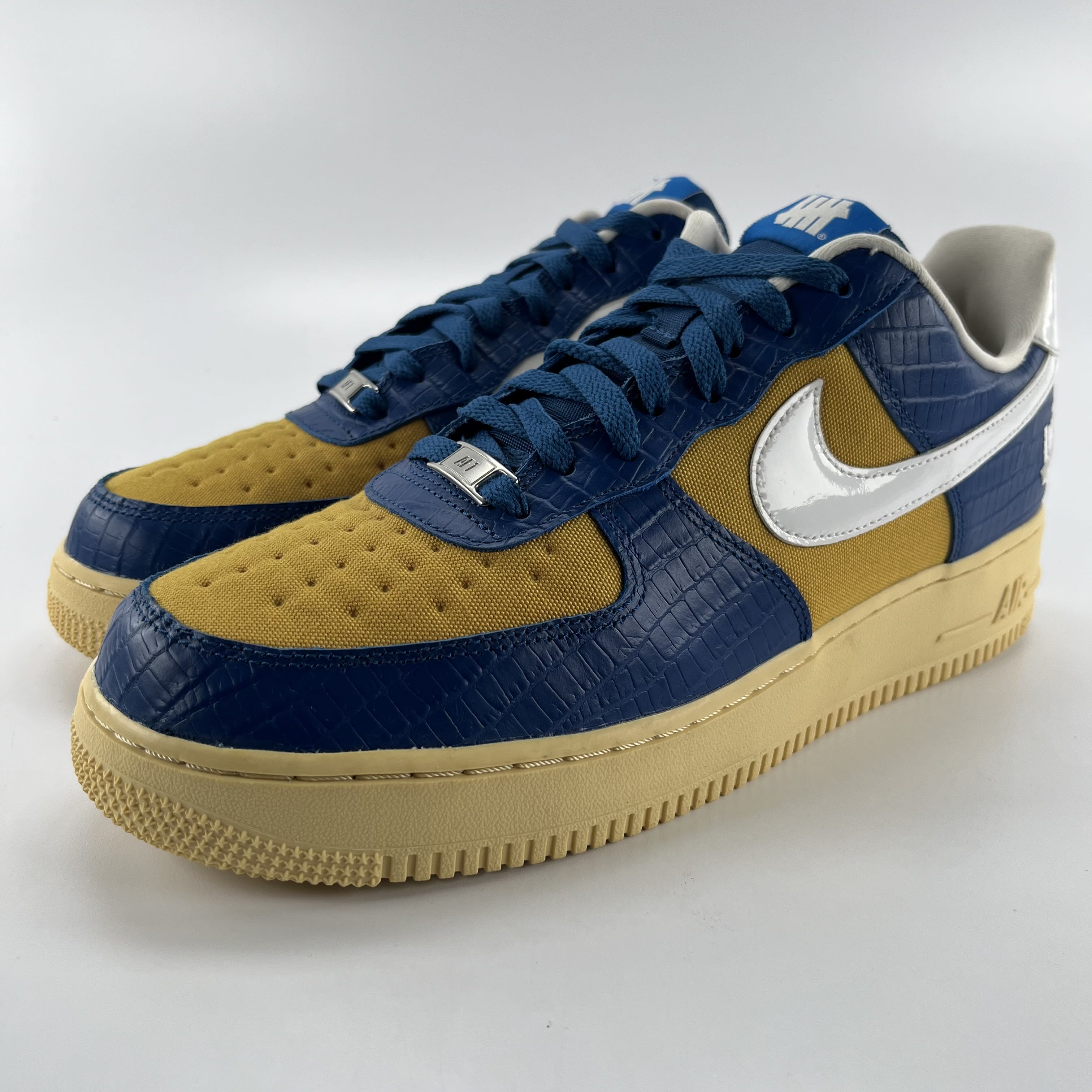 495761 Nike Air Force 1 Low SP Undefeated 5 On It Blue Yellow Croc