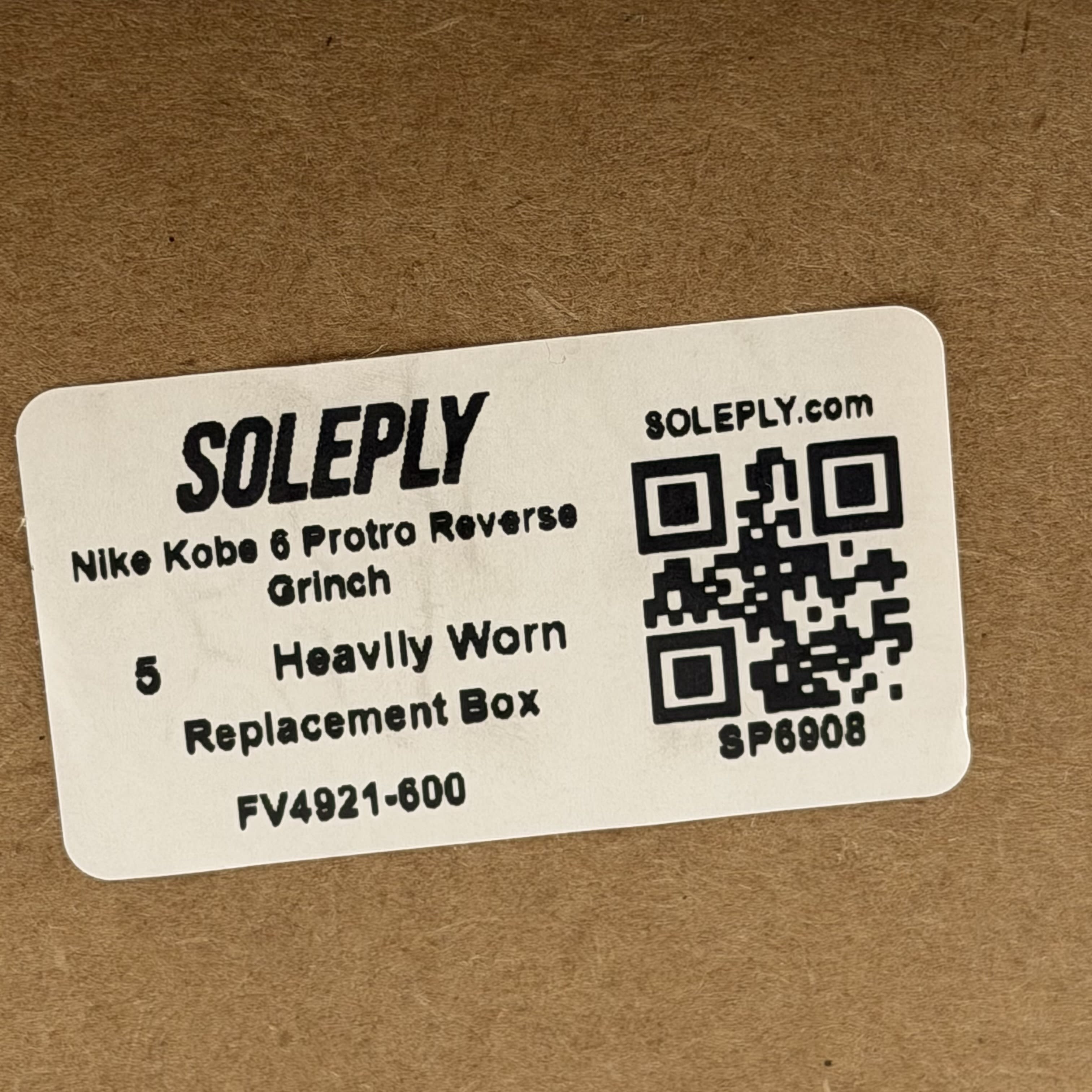 SP6908 Nike Kobe 6 Protro Reverse Grinch