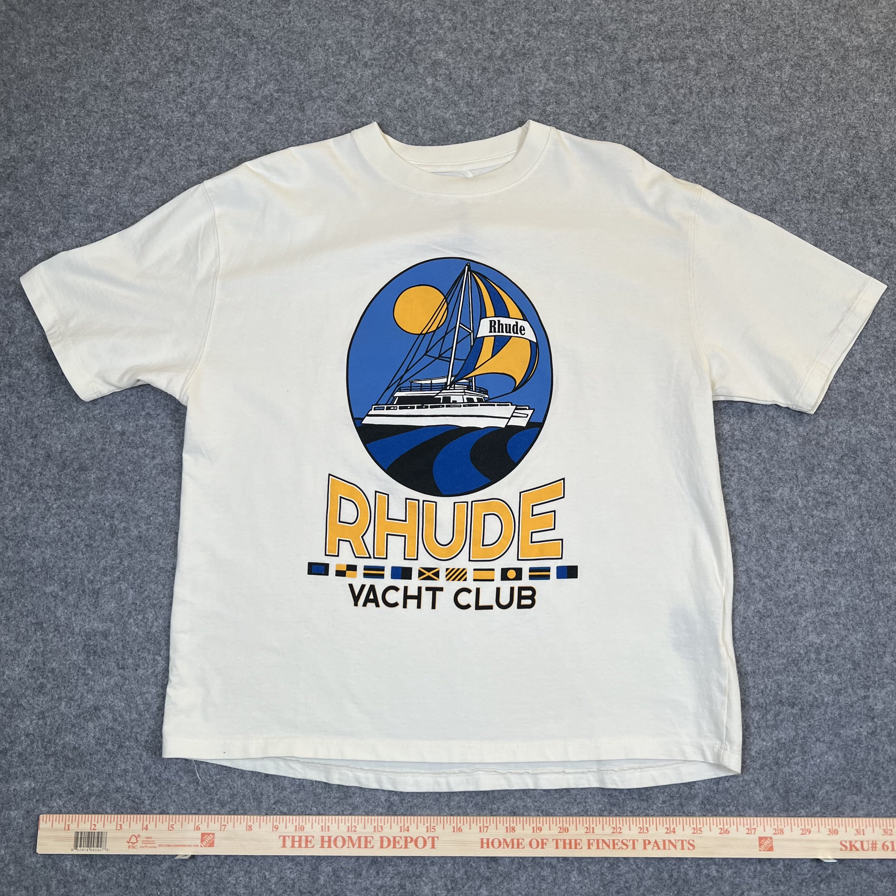 350150 Rhude Yacht Club Tee 'Vintage White'