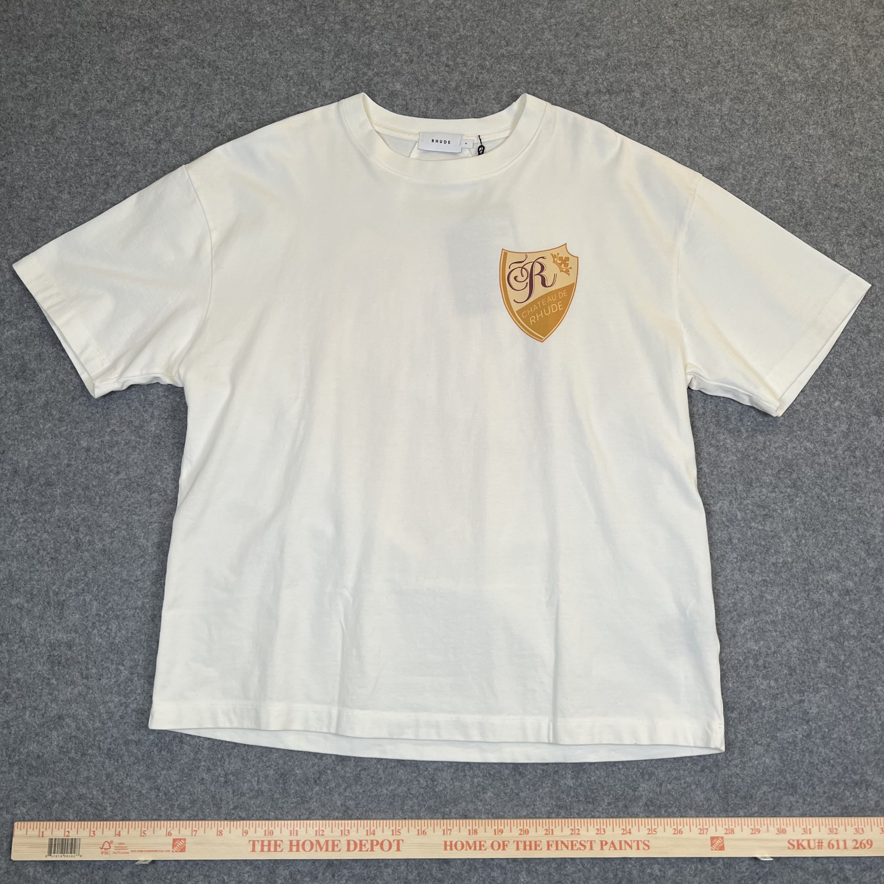 264474 Rhude Vintage Chateau Short-Sleeve T-Shirt 'White'