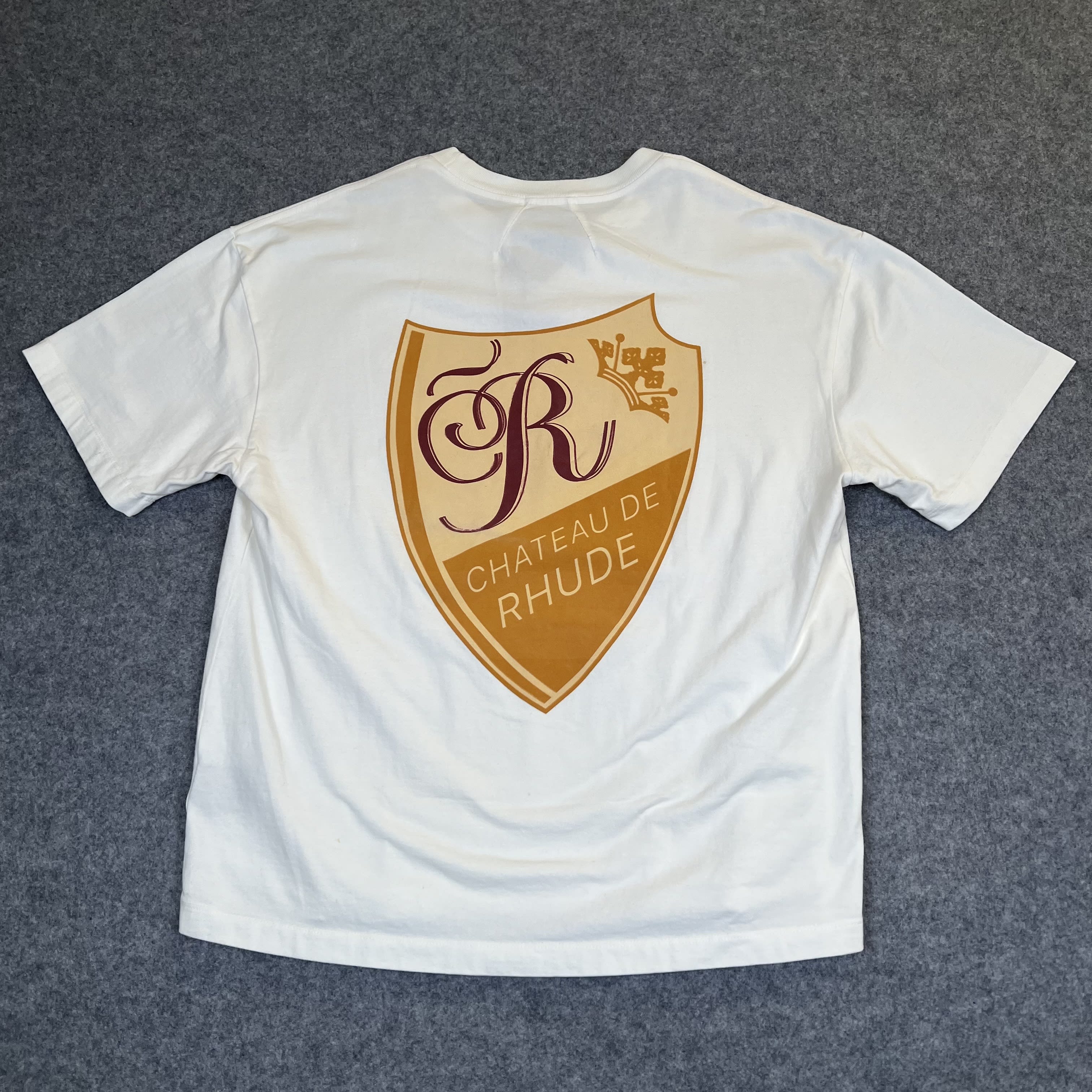 264474 Rhude Vintage Chateau Short-Sleeve T-Shirt 'White'