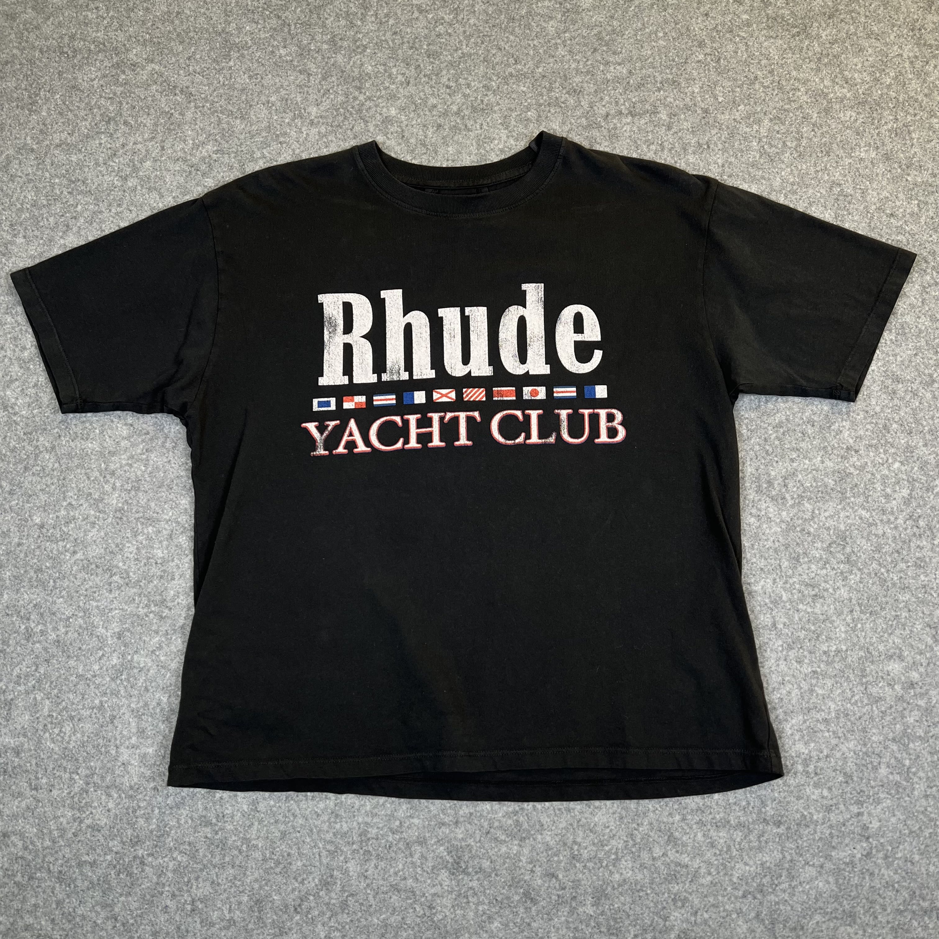 350143 Rhude Flag Tee 'Vintage Black'