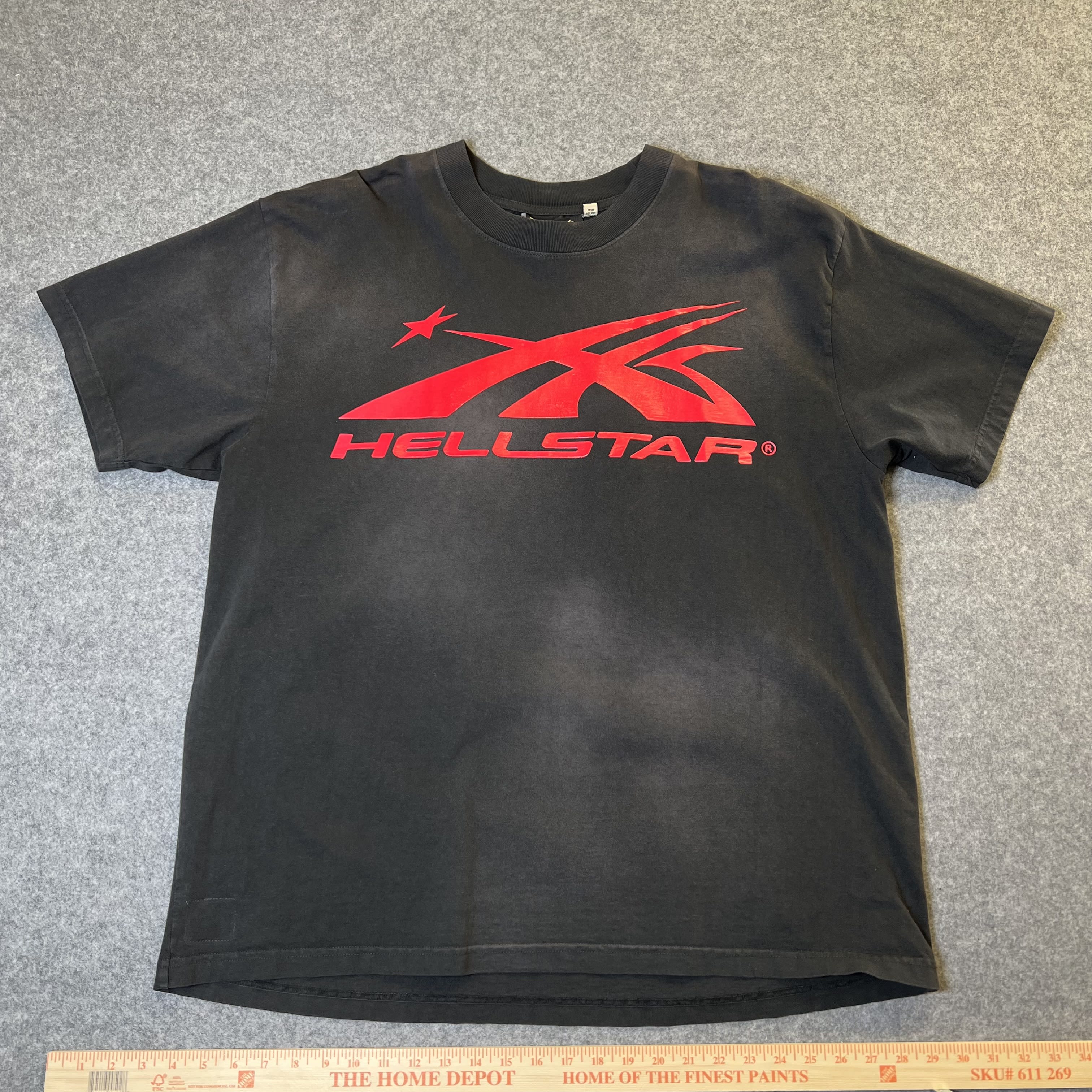 699026 Hellstar Gel Sport Logo T-Shirt 'Black/Red'