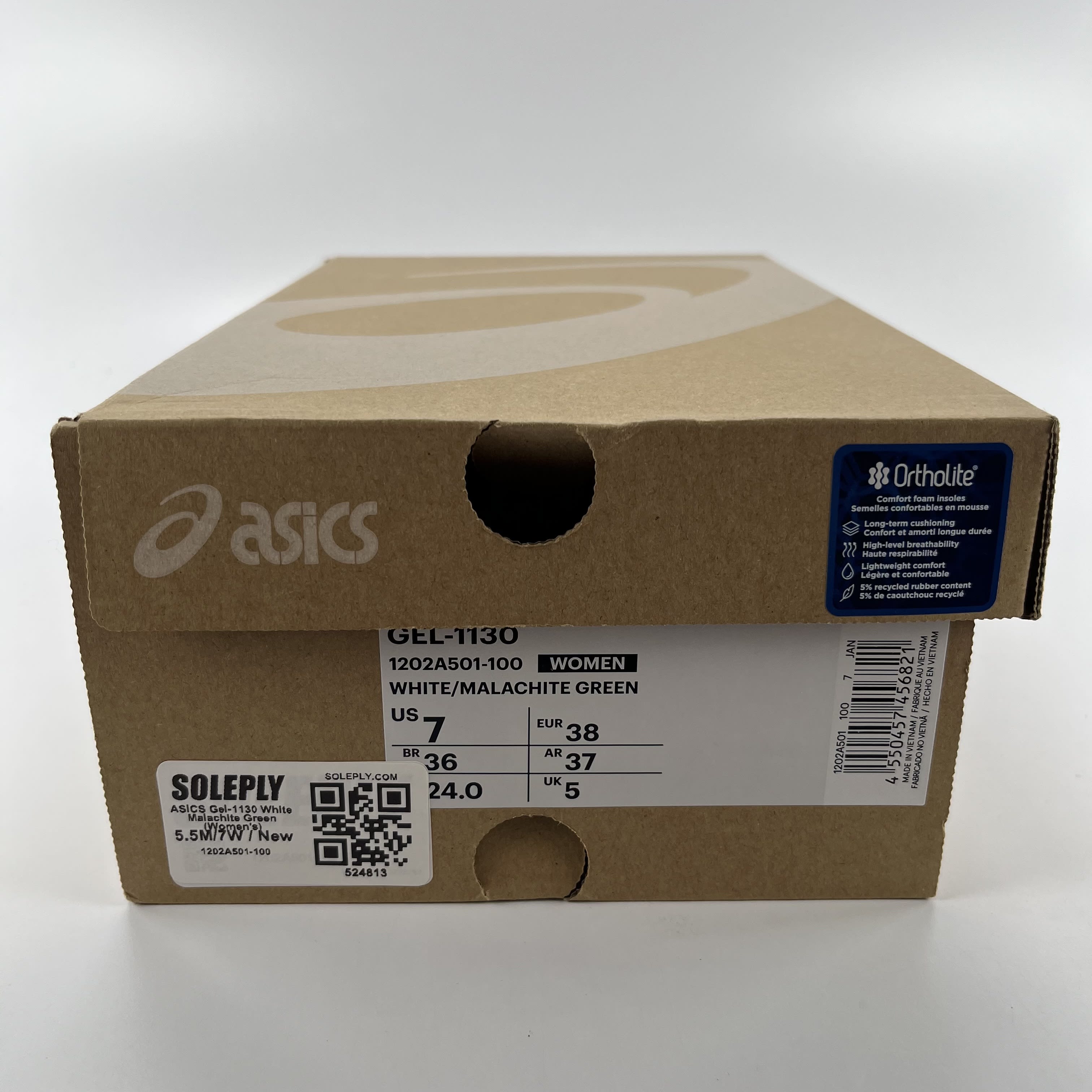524813 ASICS Gel-1130 White Malachite Green (Women's)