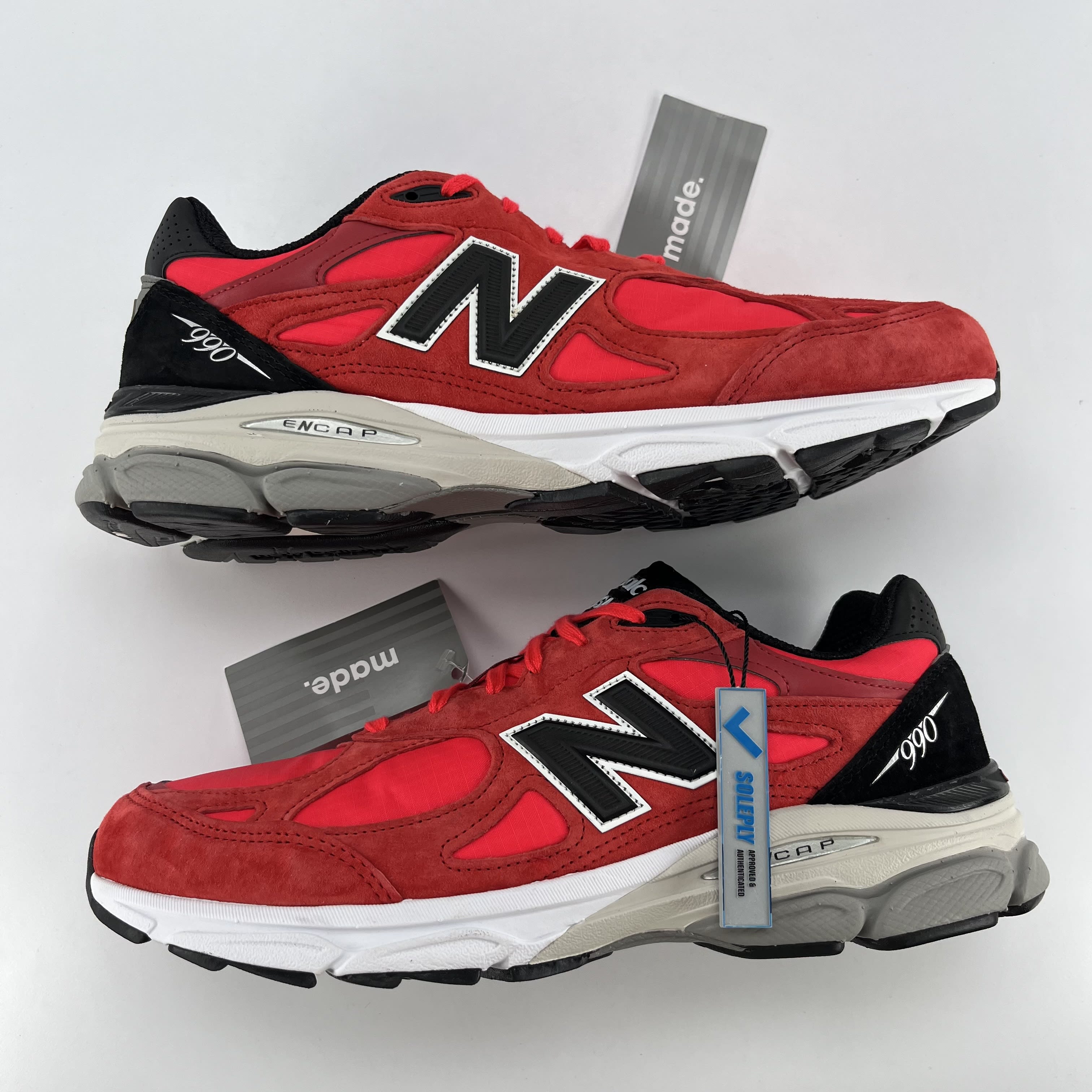 725144 New Balance 990v3 MiUSA Red Suede