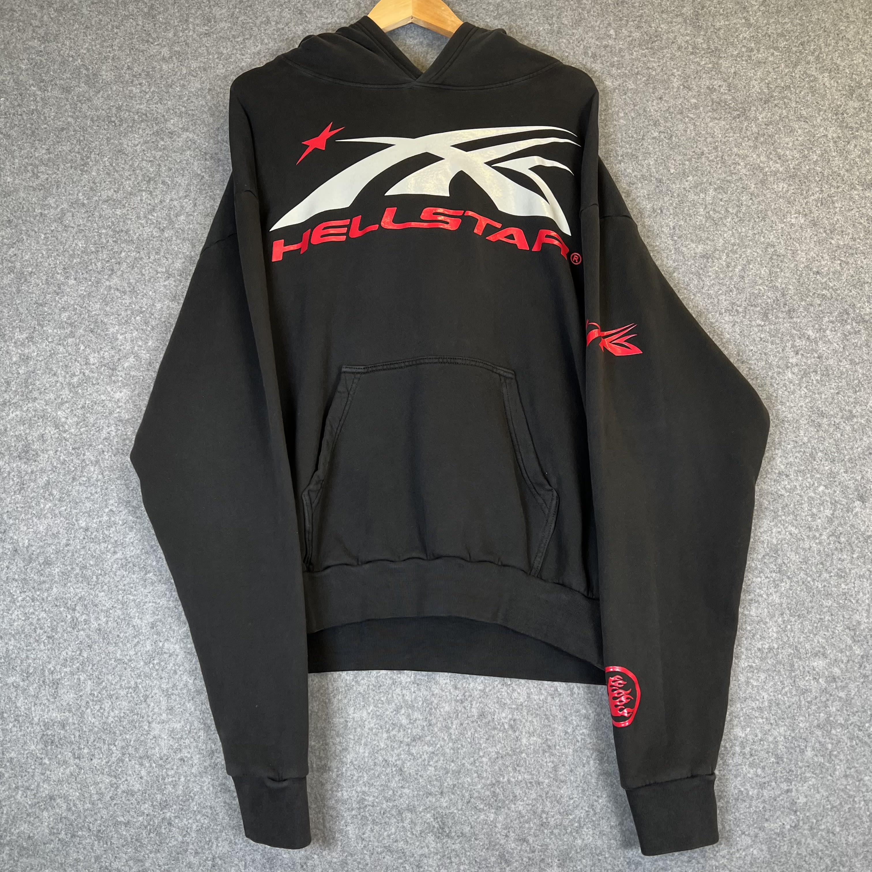 261201 Hellstar Sport Logo Hoodie Black