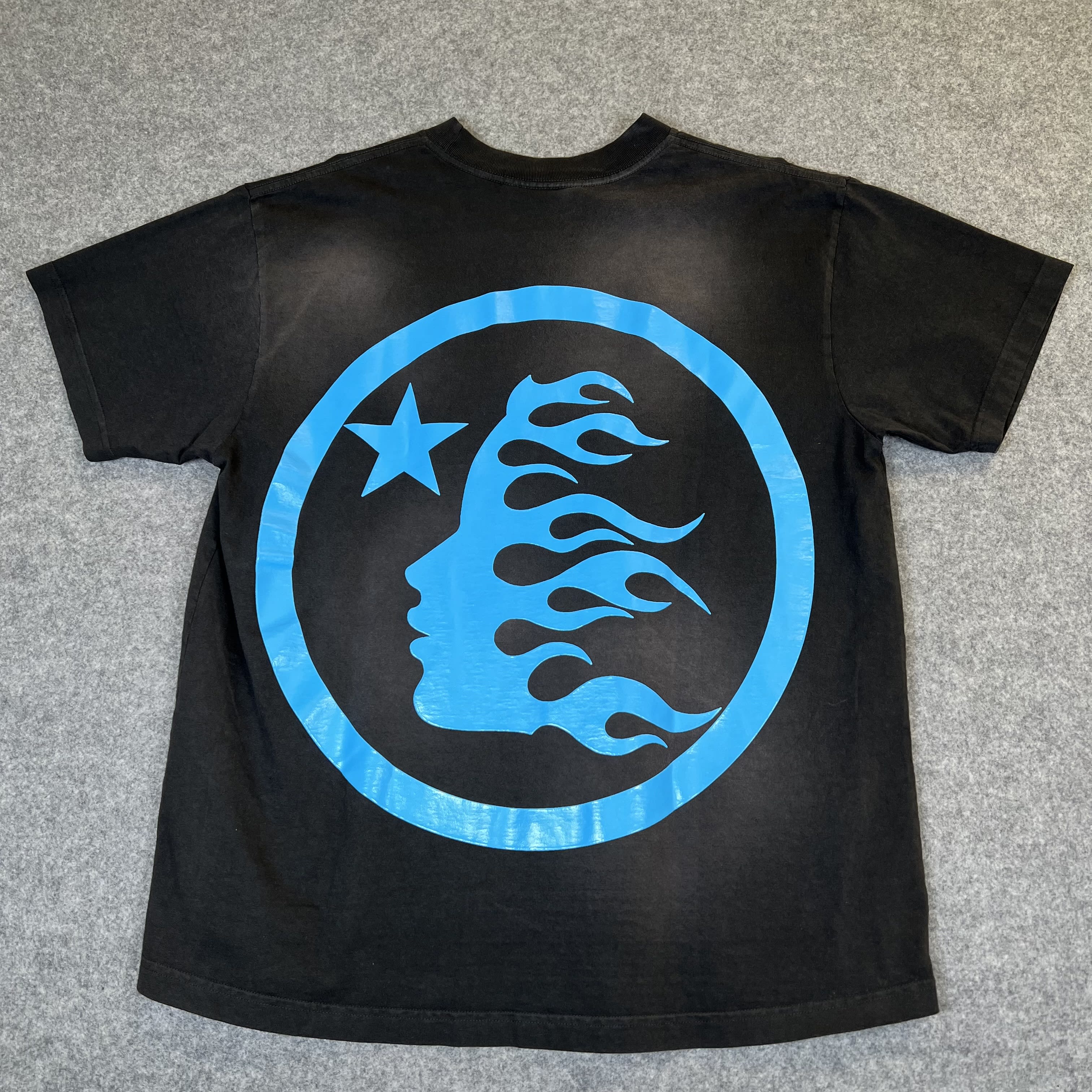 260798 Hellstar Classic T-Shirt (Gel Print) 'Black/Blue'