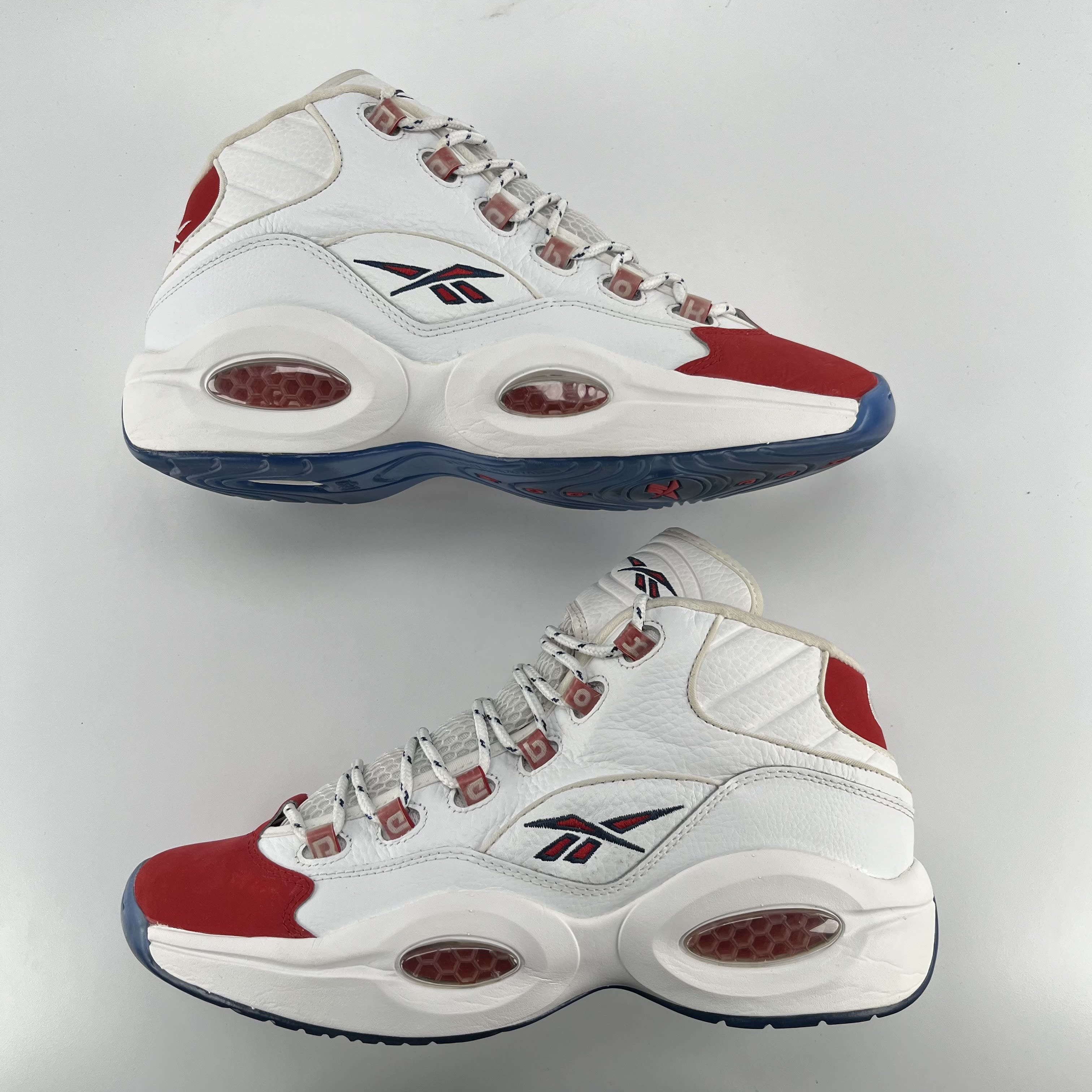 622975 Reebok Question Mid Red Toe 25th Anniversary