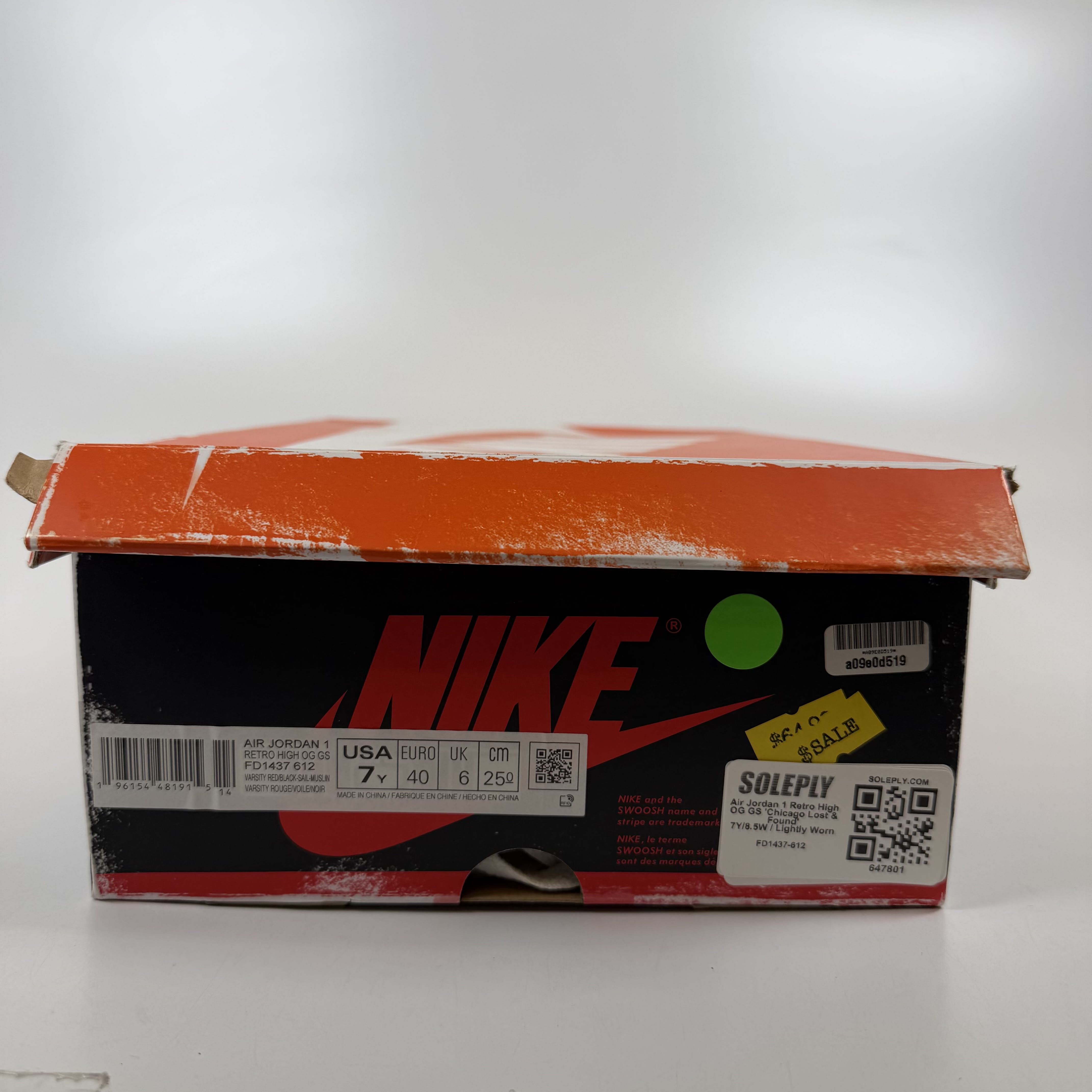 647801 Air Jordan 1 Retro High OG GS 'Chicago Lost & Found'