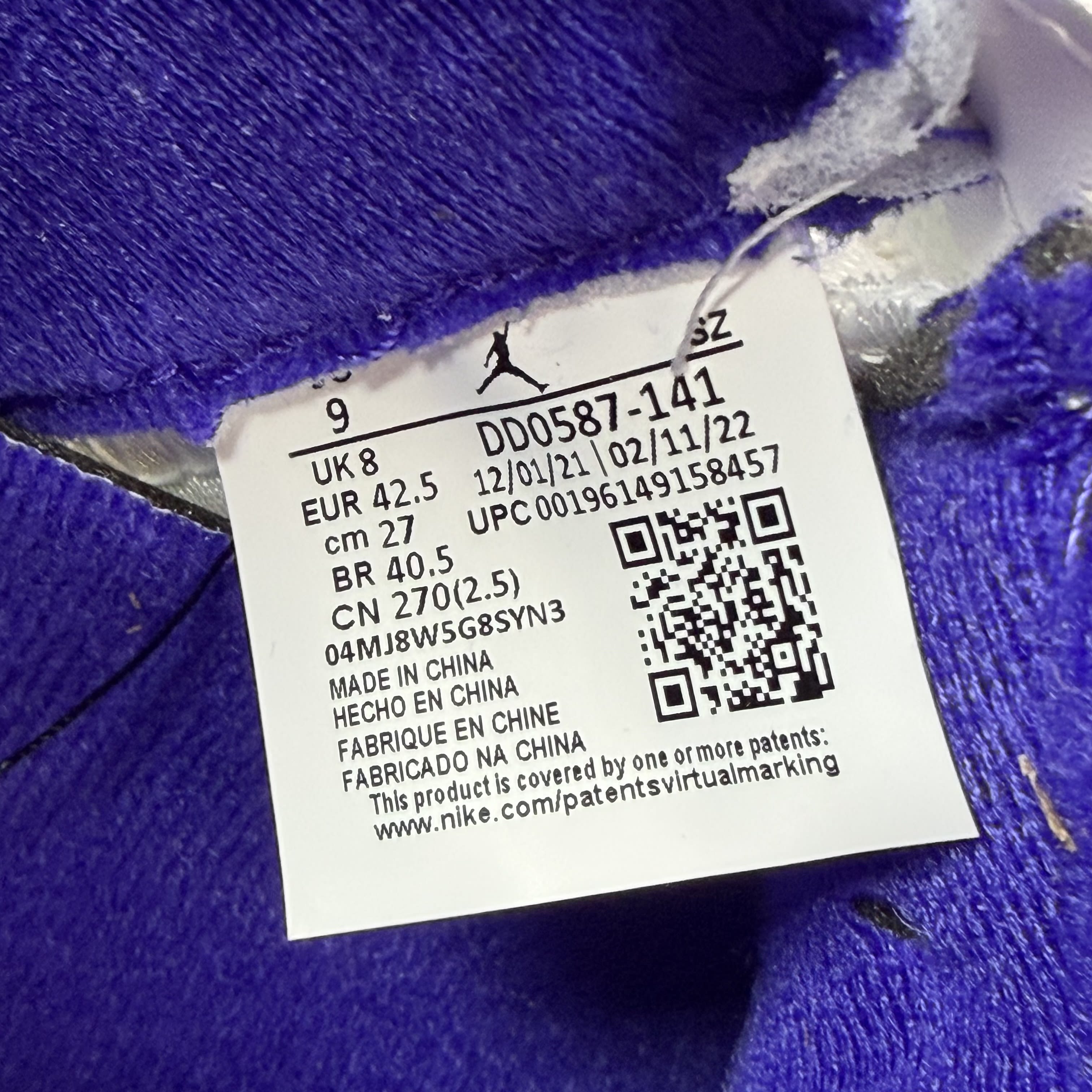 SP11110 Jordan 5 Retro Dark Concord