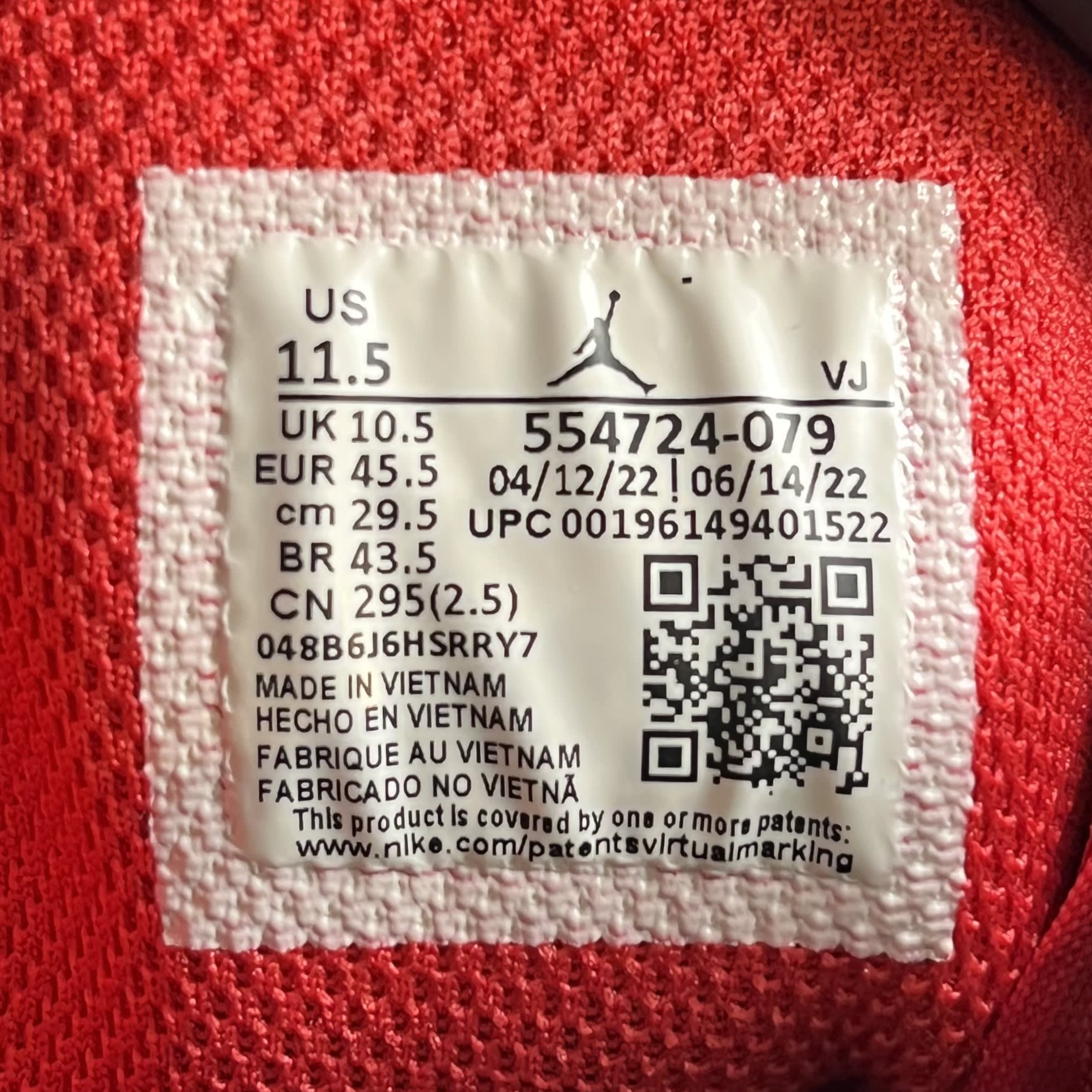 625400 Jordan 1 Mid White Black Red (2022)
