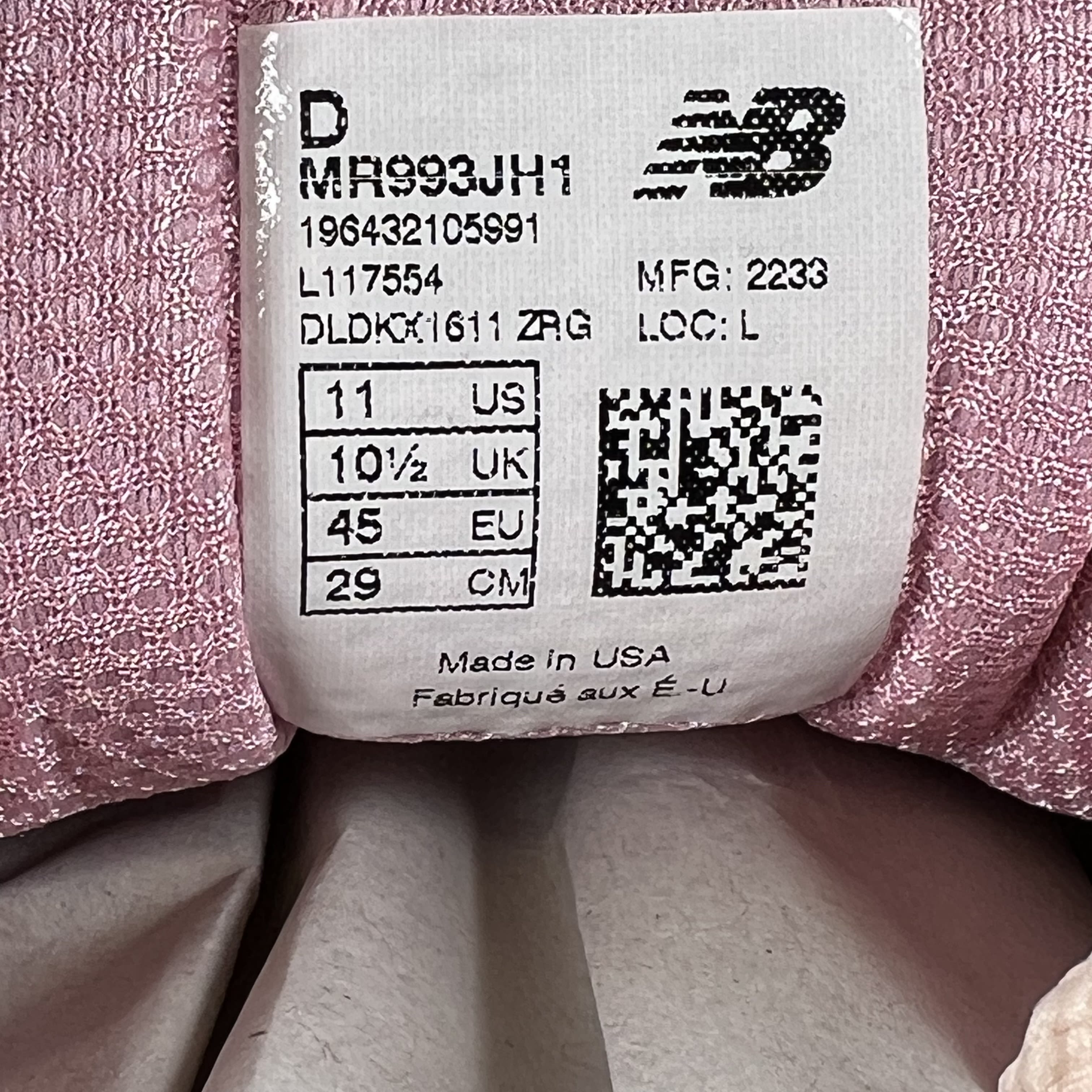 SP9116 New Balance 993 Joe Freshgoods Performance Art Powder Pink