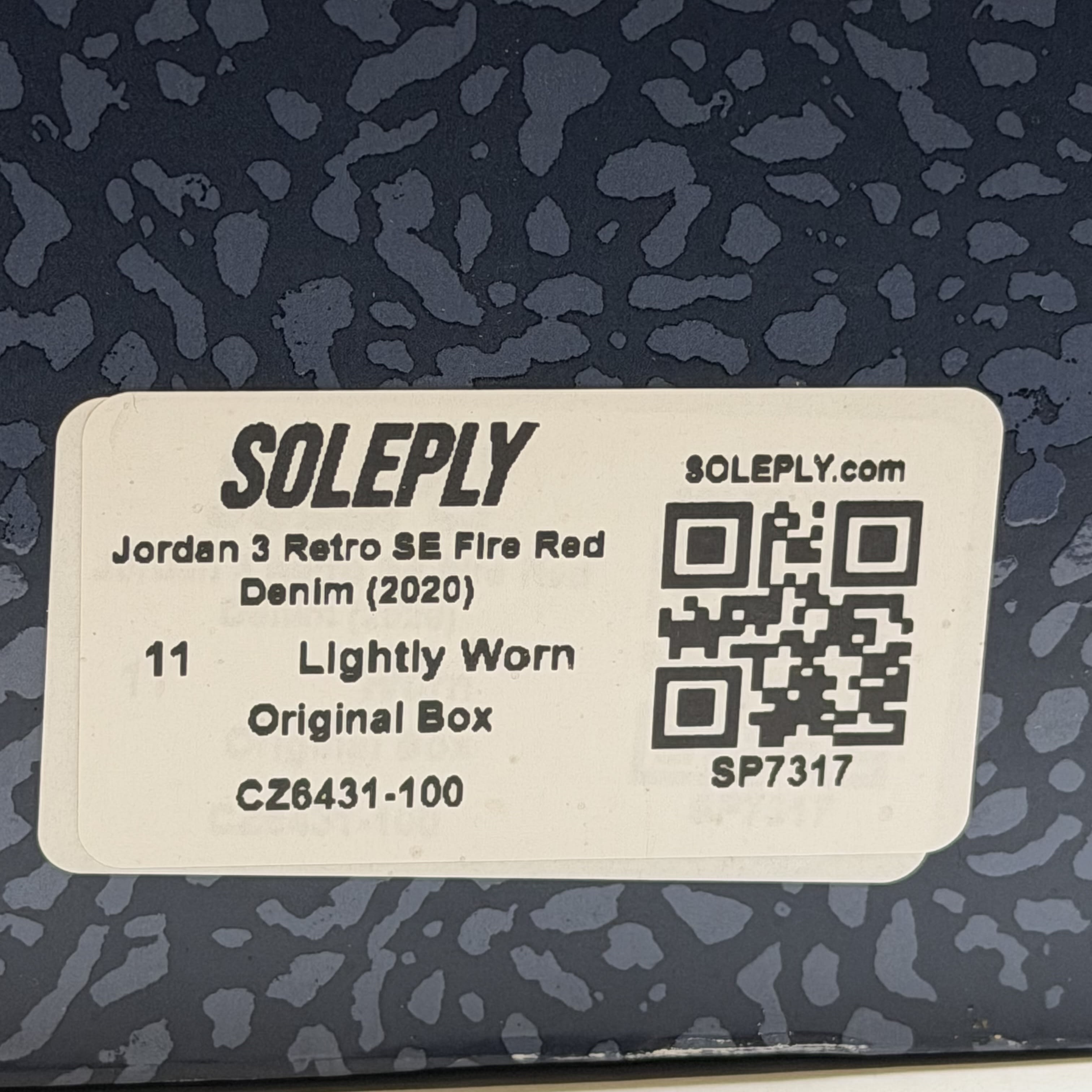 SP7317 Jordan 3 Retro SE Fire Red Denim (2020)