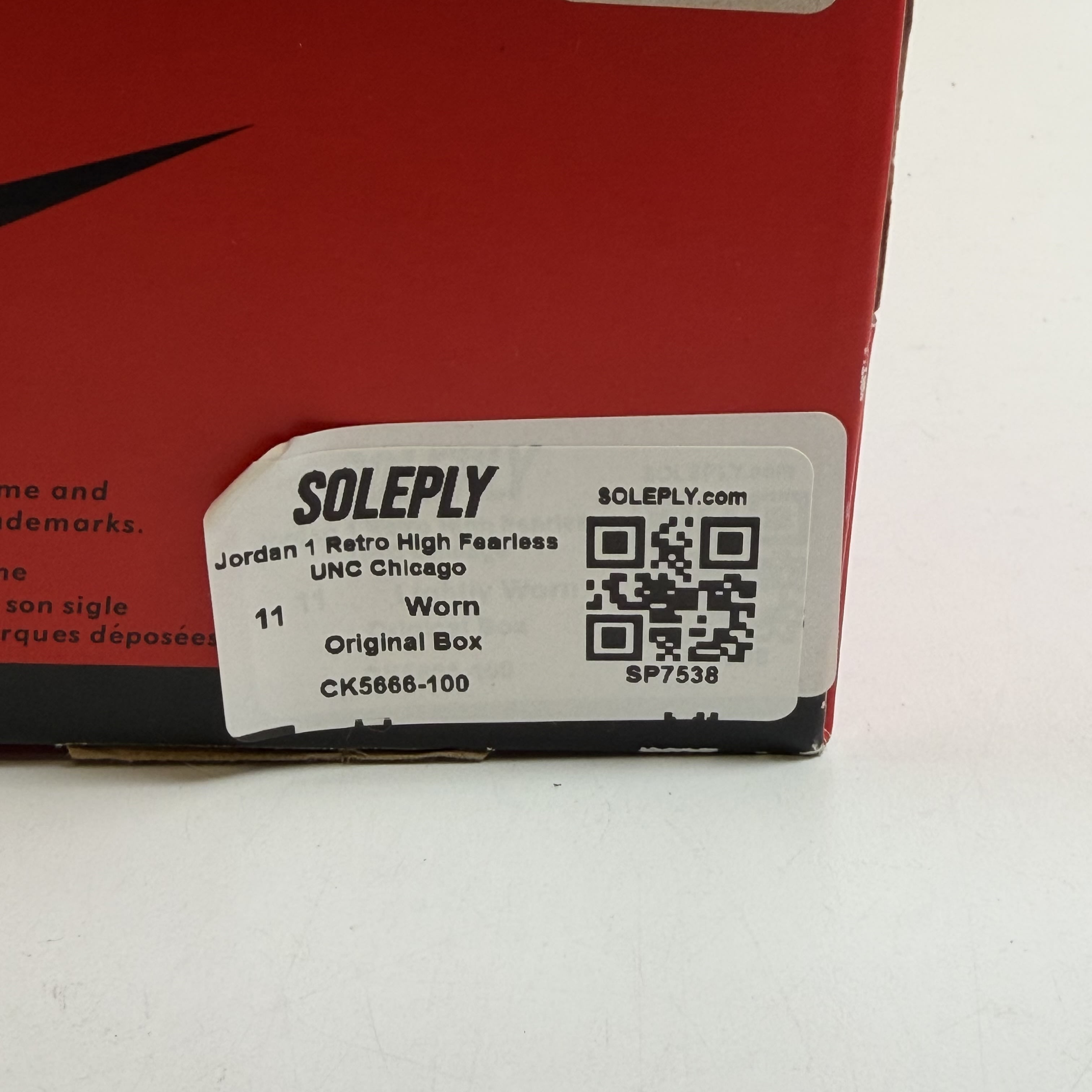 SP7538 Jordan 1 Retro High Fearless UNC Chicago