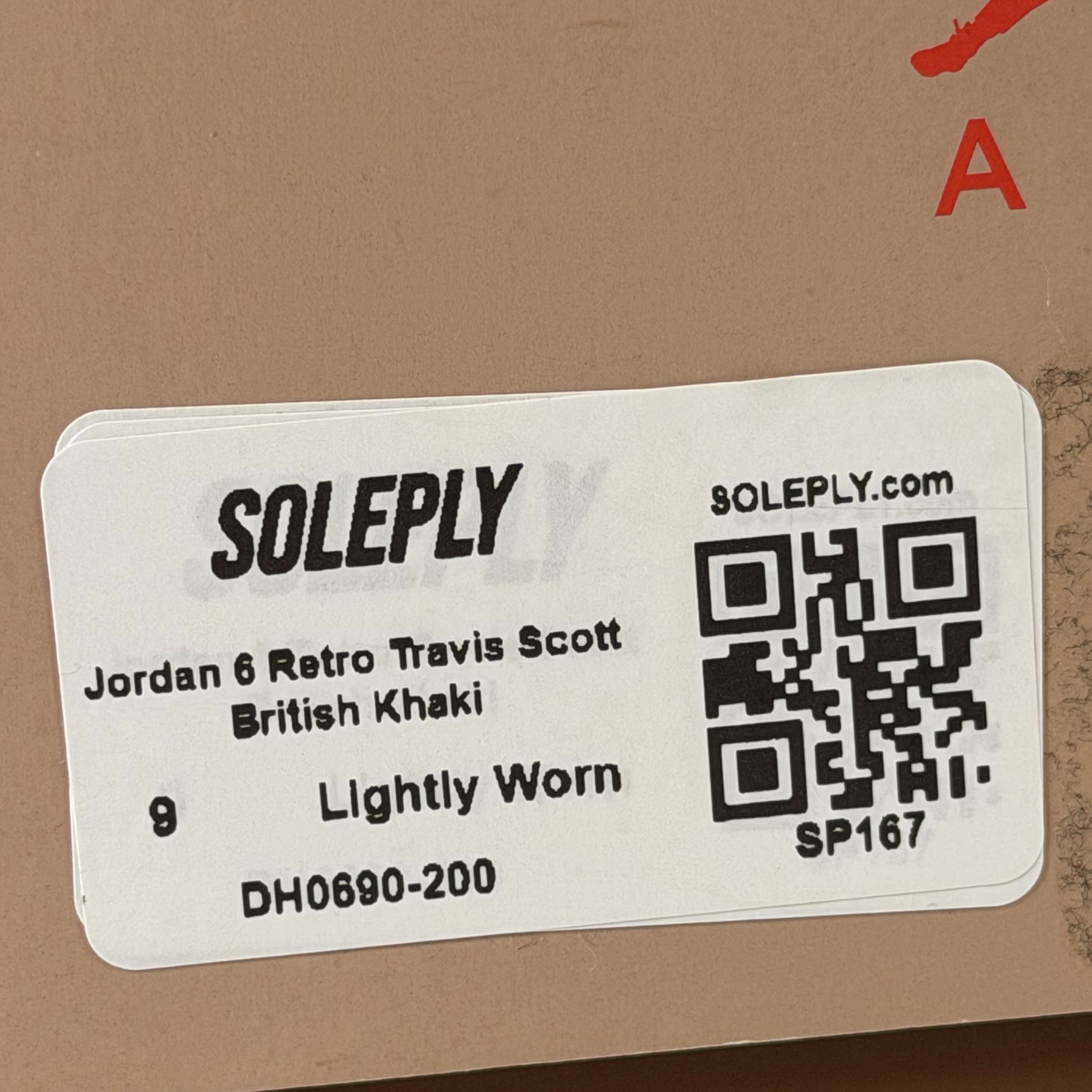 SP167 Jordan 6 Retro Travis Scott British Khaki