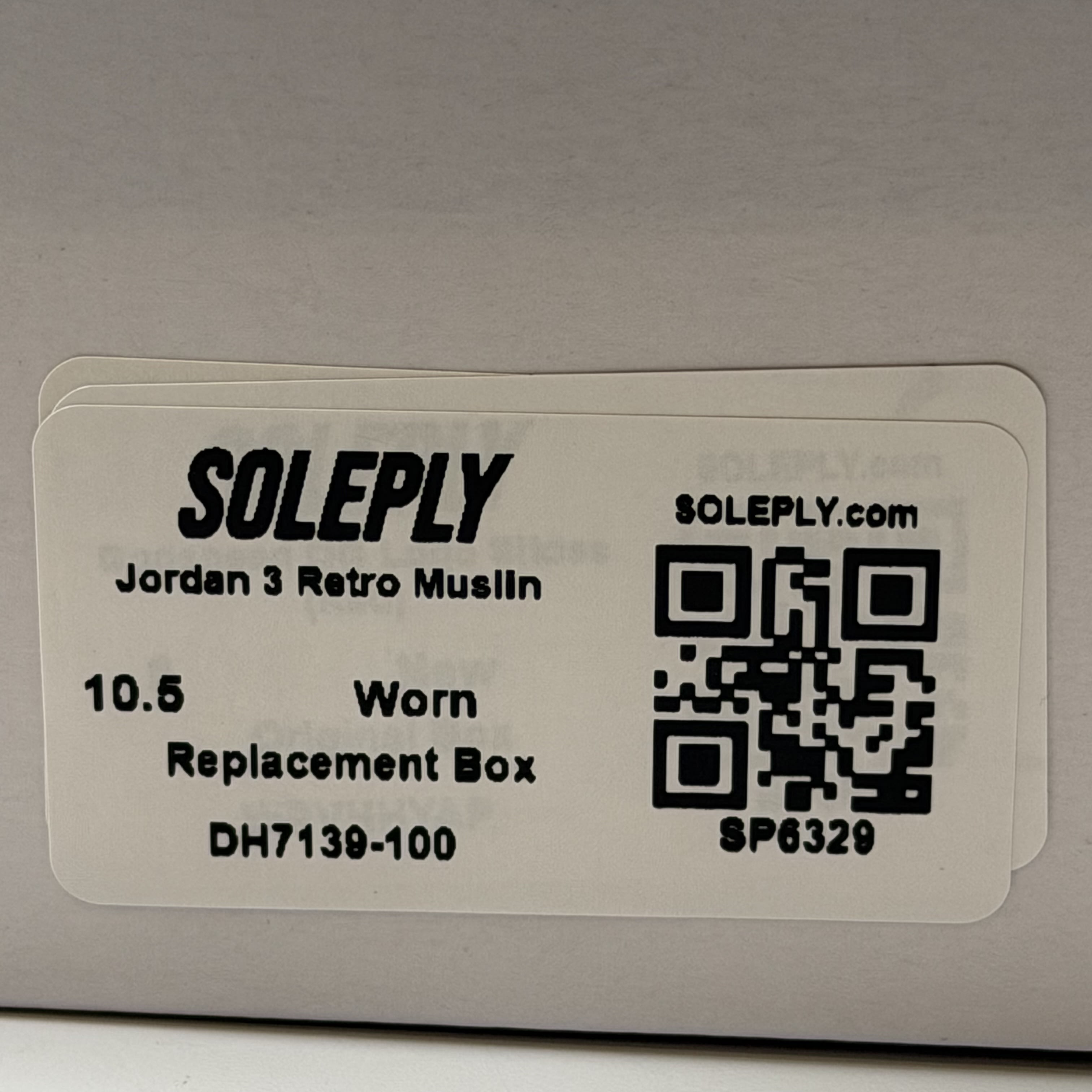 SP6329 Jordan 3 Retro Muslin