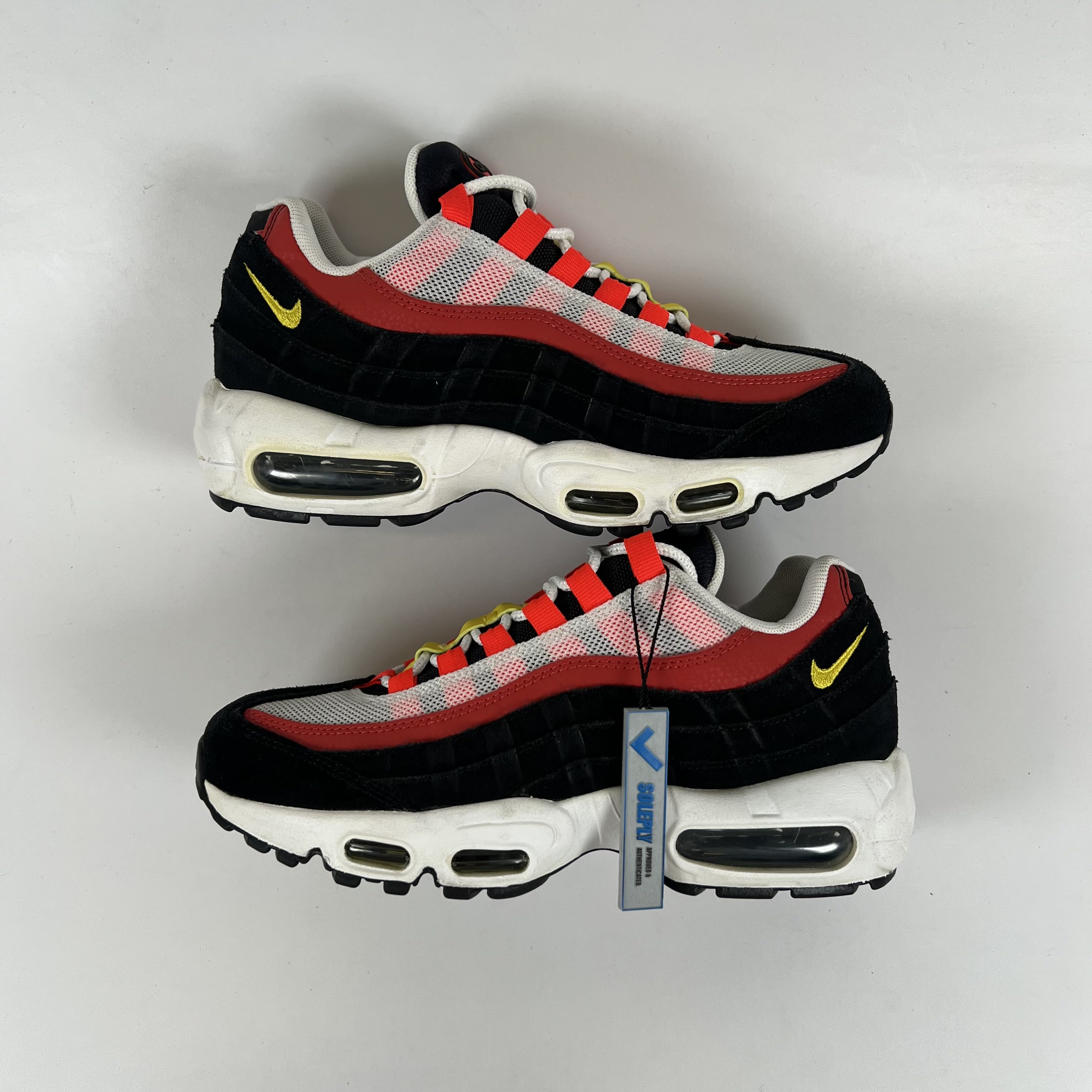 SP7433 Nike Air Max 95 Black Crimson Yellow