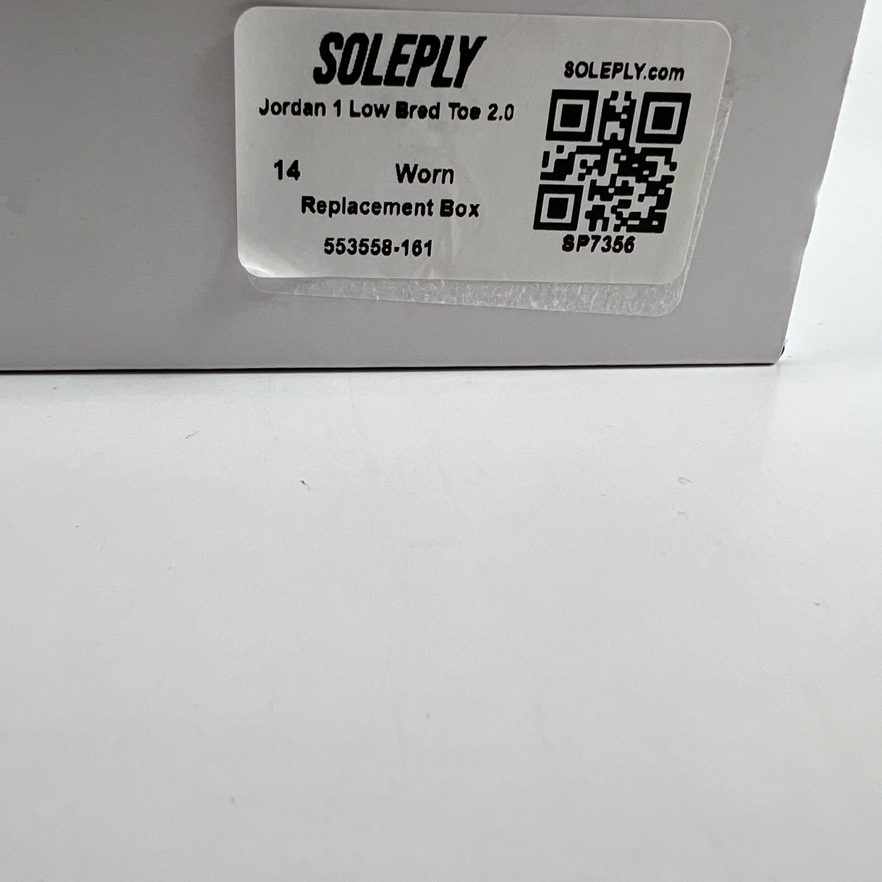 SP7356 Jordan 1 Low Bred Toe 2.0