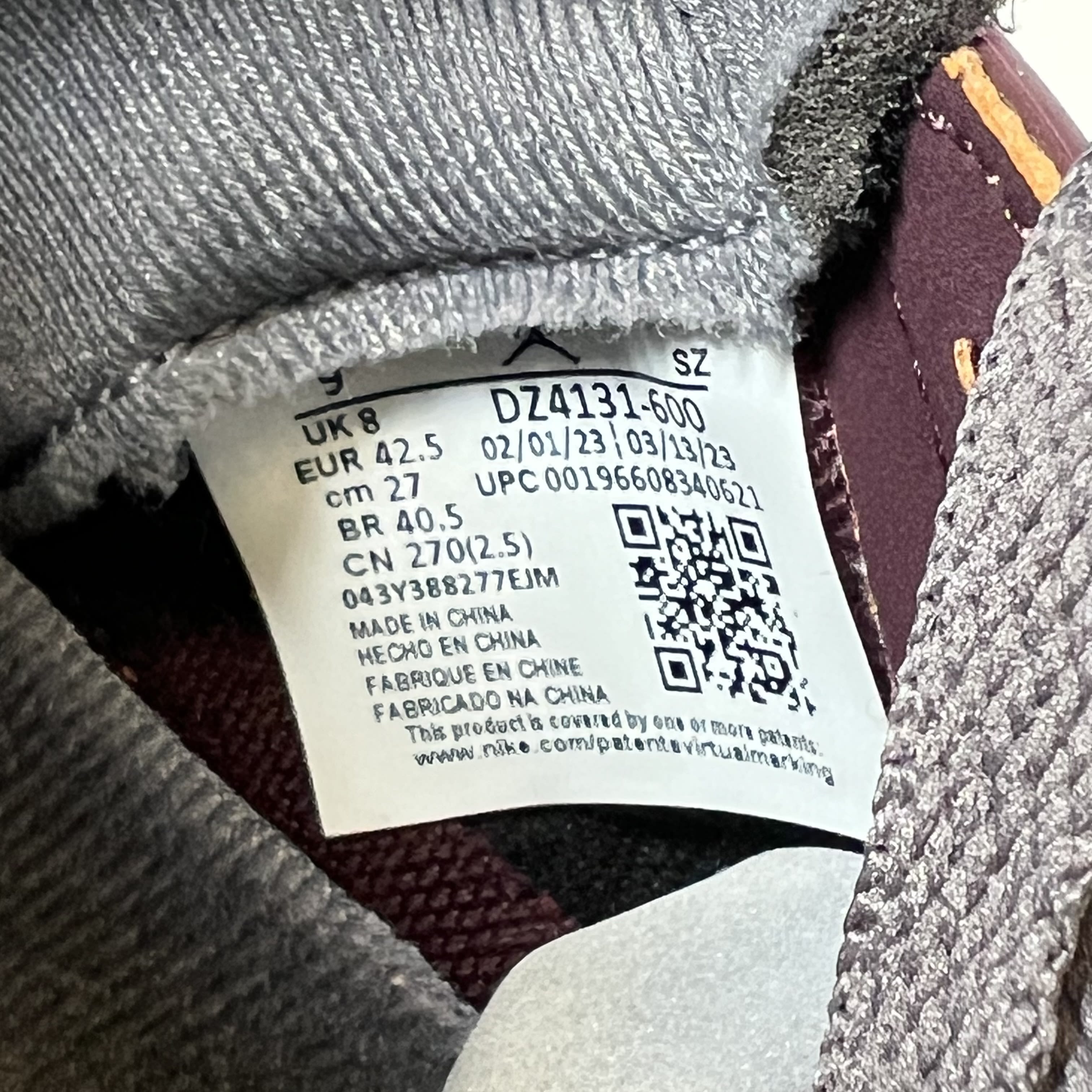 SP9914 Jordan 5 Retro Burgundy (2023)