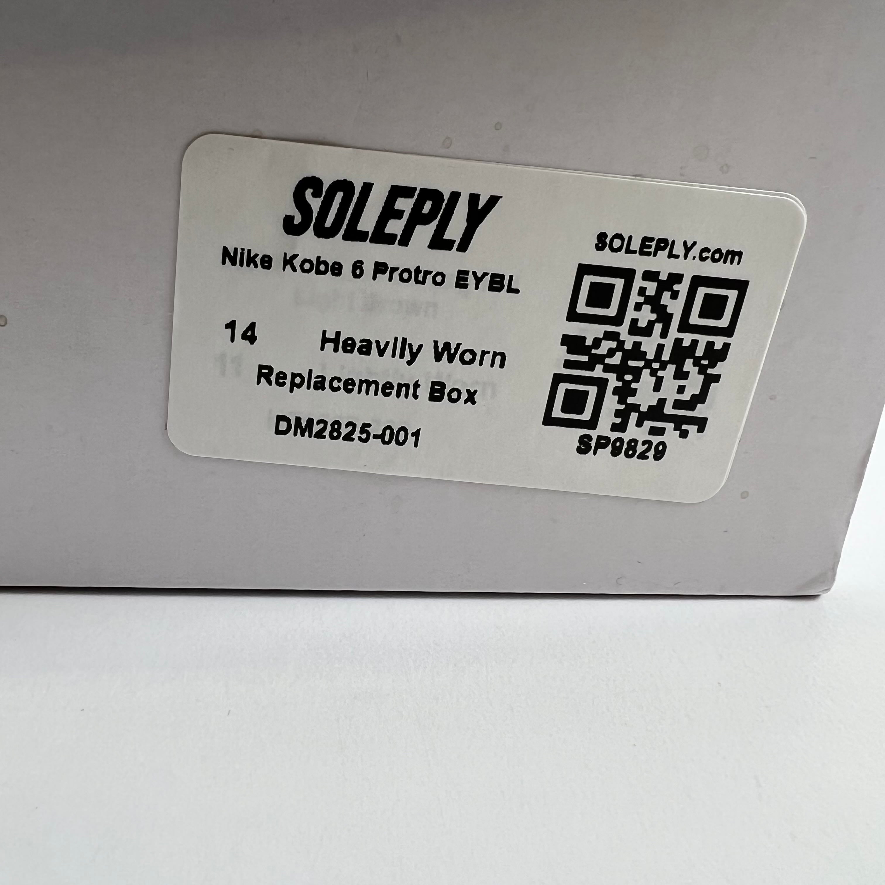 SP9829 Nike Kobe 6 Protro EYBL