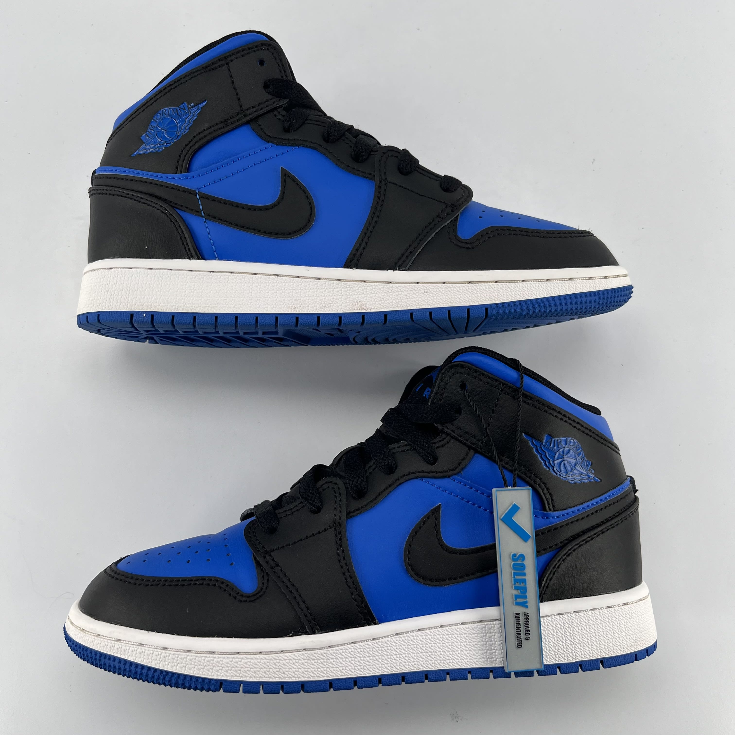 Jordan 1 Mid Black Royal Blue (GS)