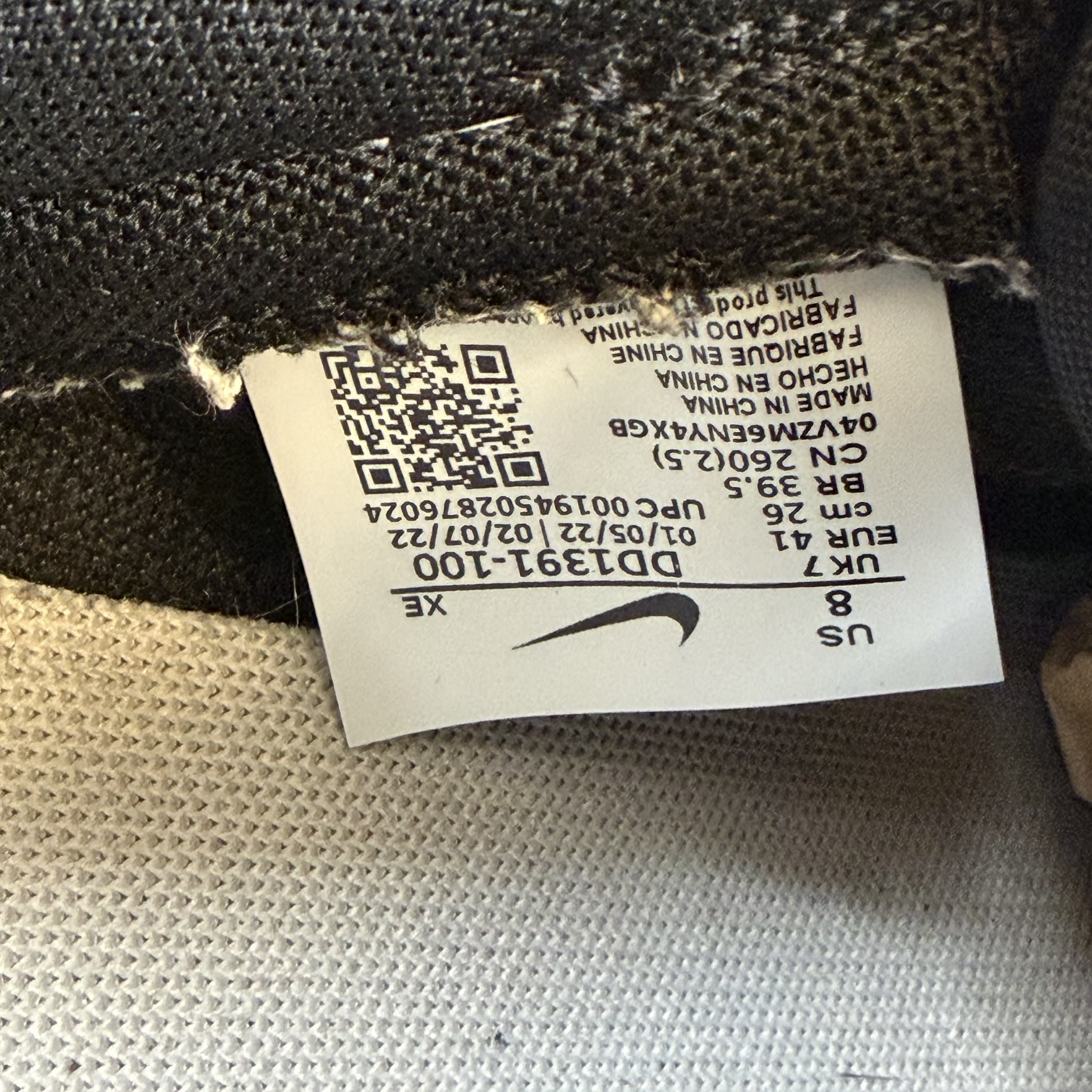 SP10922 Nike Dunk Low Retro White Black Panda