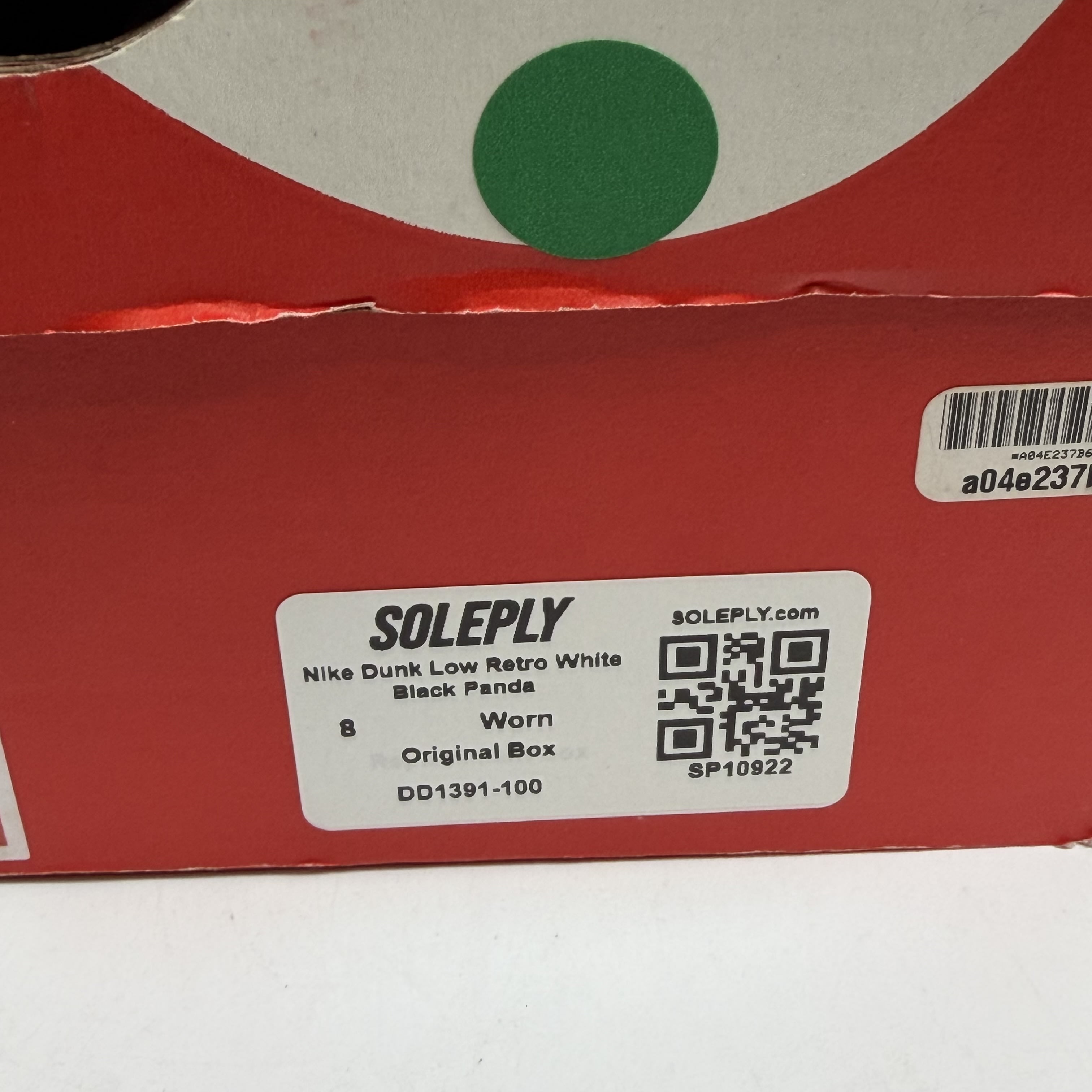 SP10922 Nike Dunk Low Retro White Black Panda
