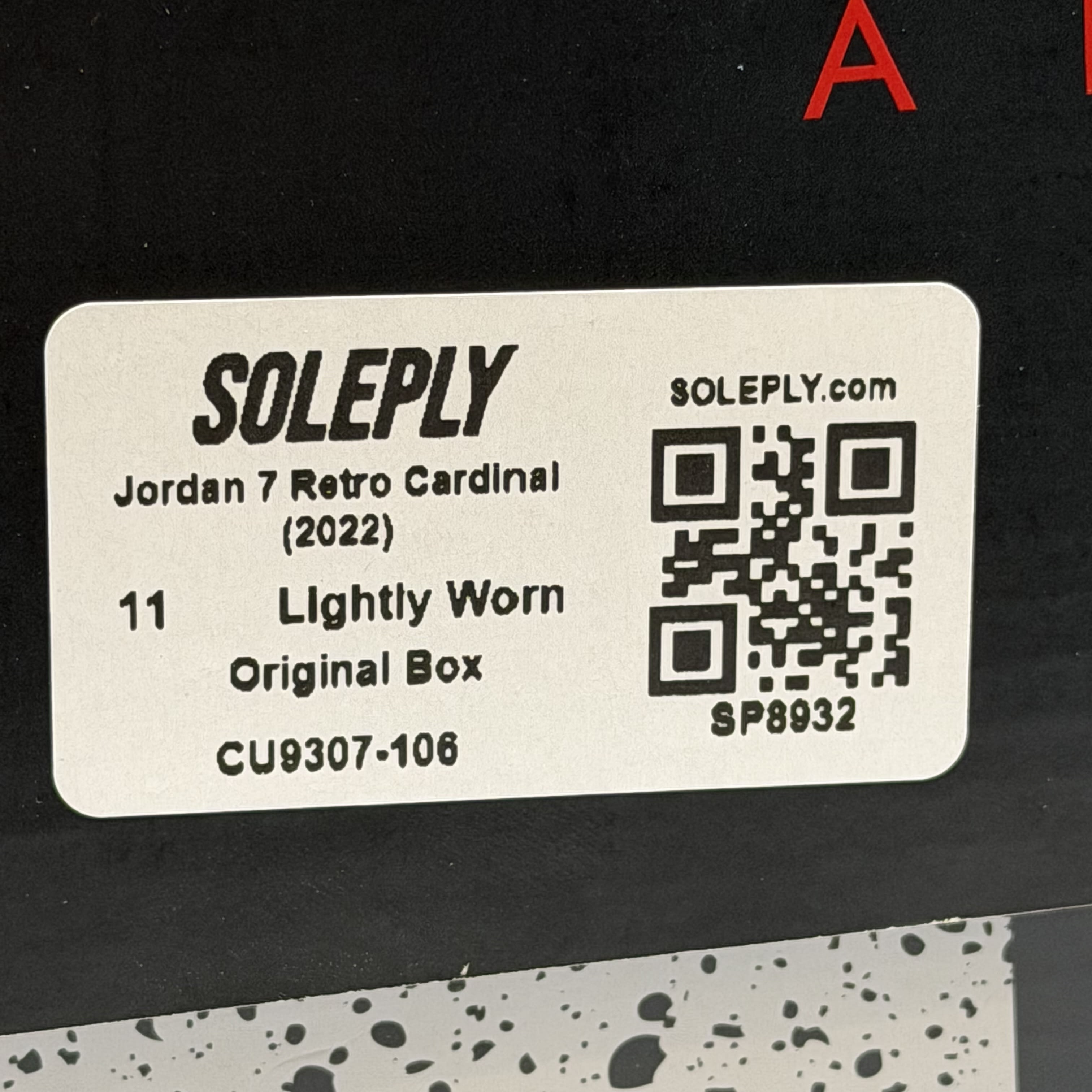 SP8932 Jordan 7 Retro Cardinal (2022)