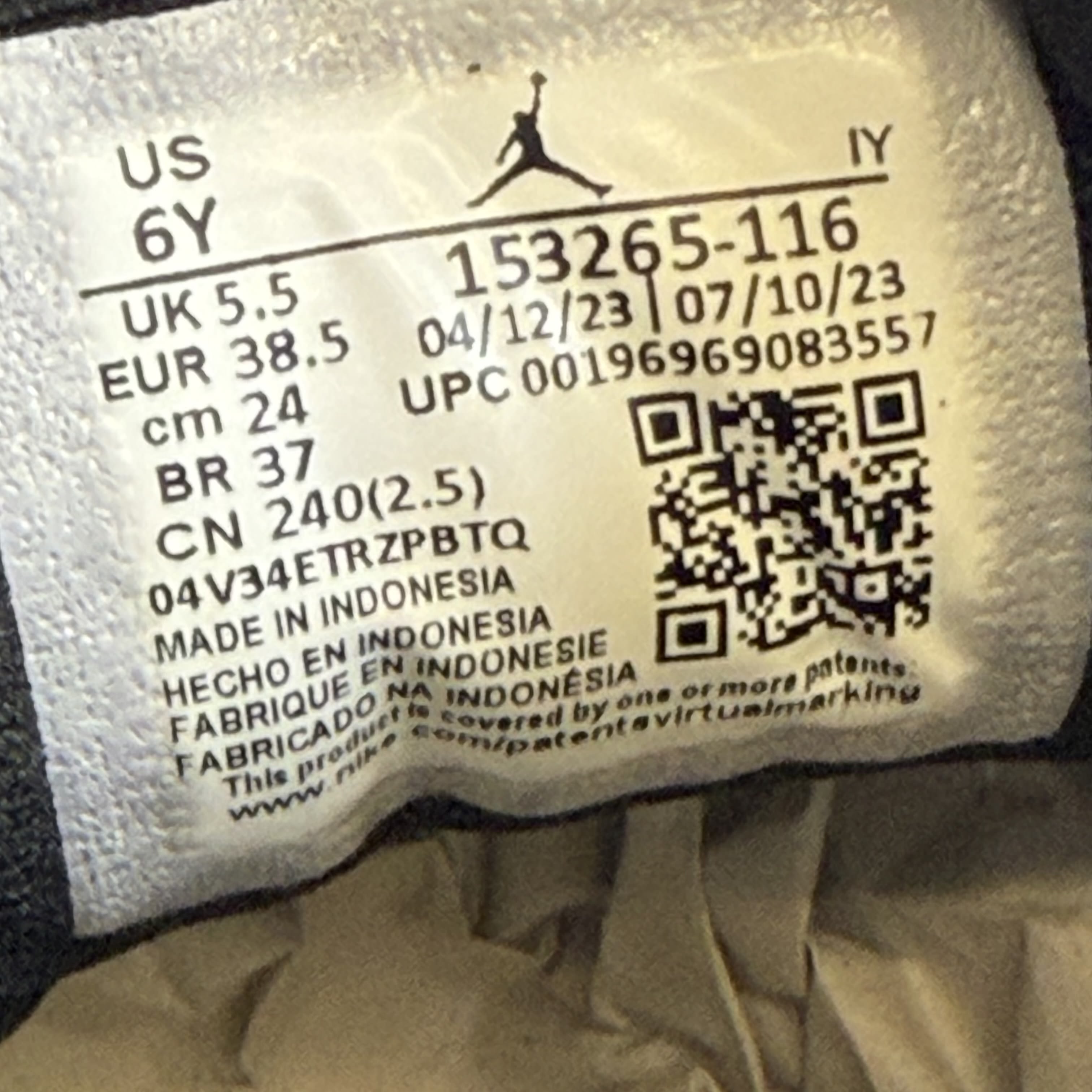 SP6318 Jordan 12 Retro Cherry (2023) (GS)