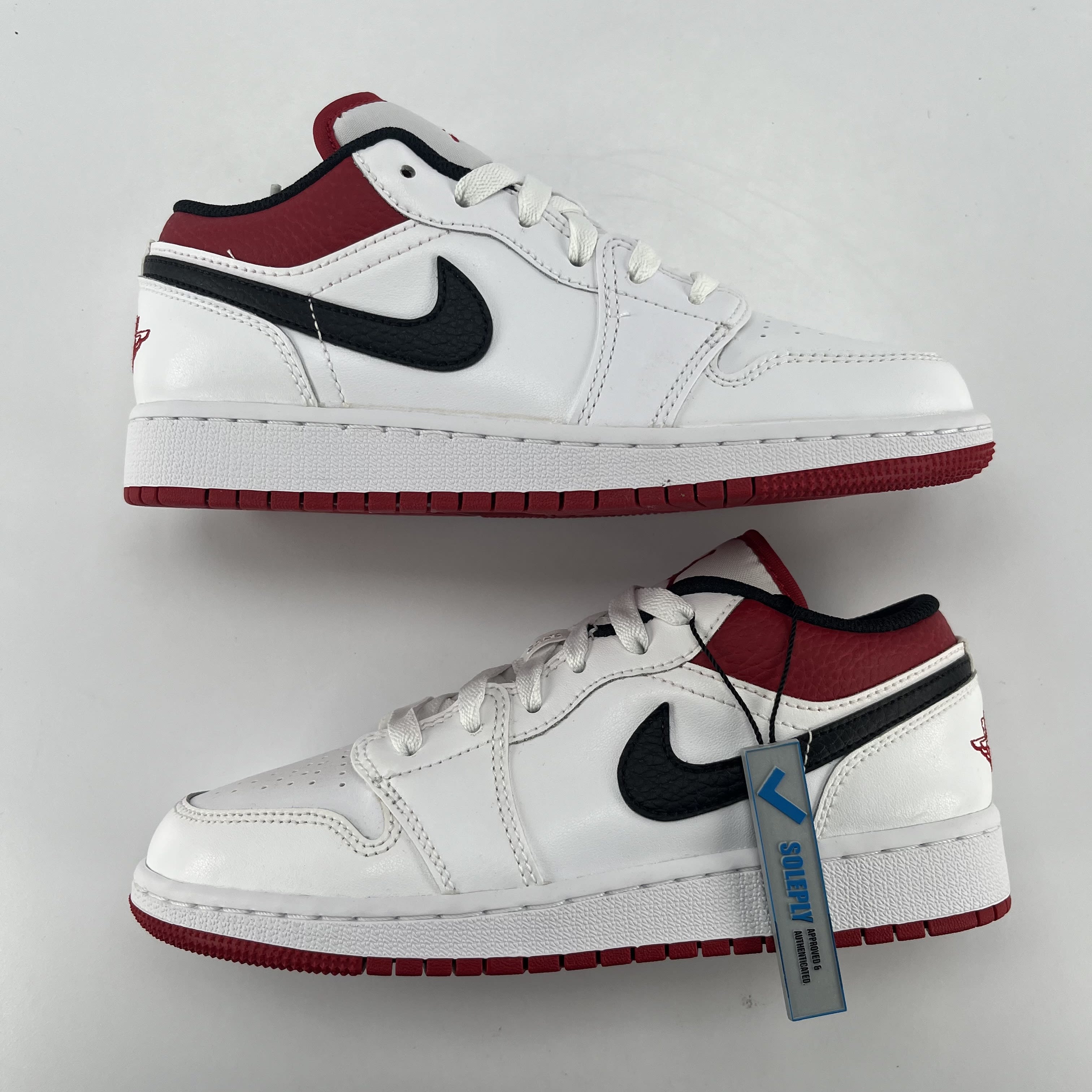 281876 Air Jordan 1 Low GS 'White Gym Red'
