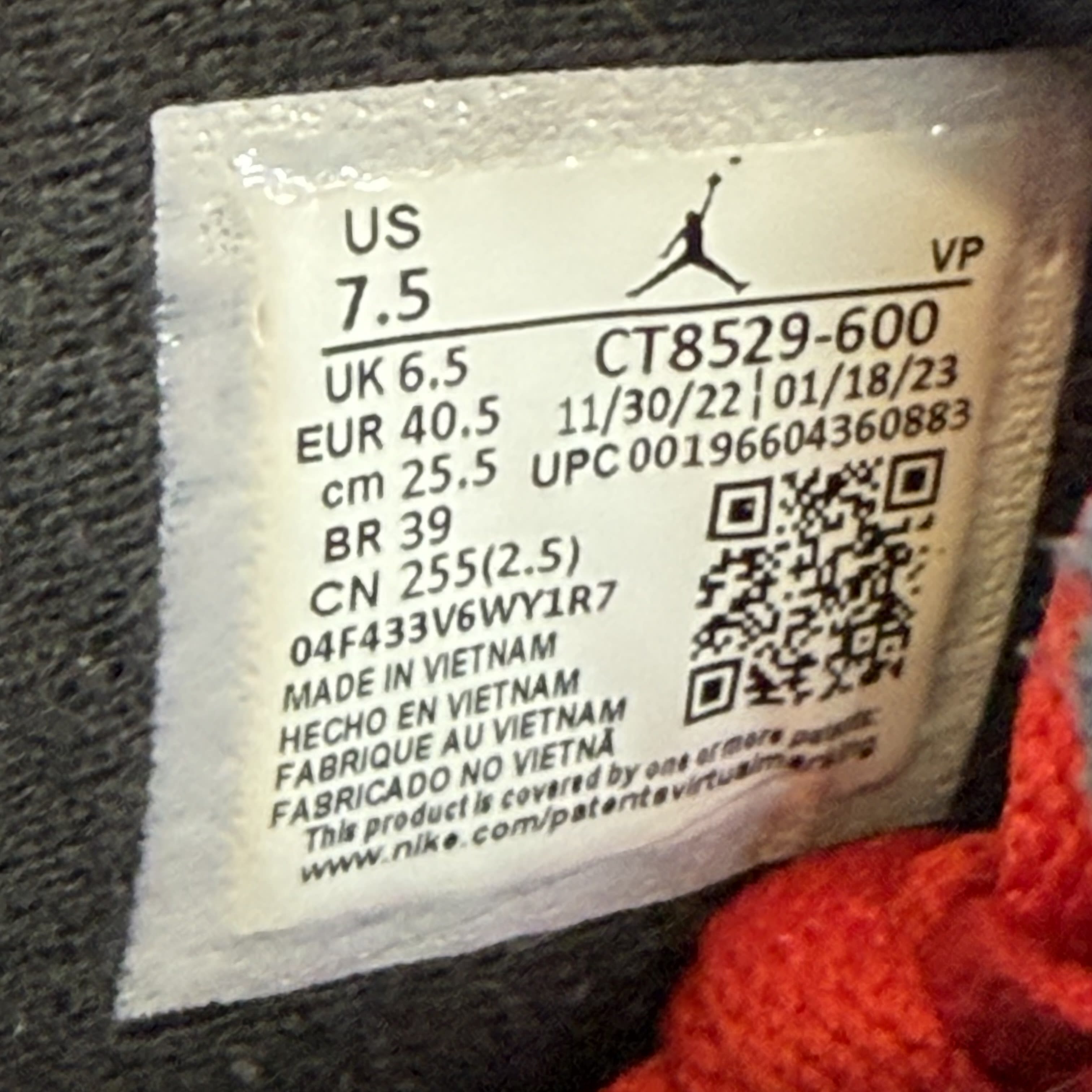 SP5333 Jordan 6 Retro Toro Bravo
