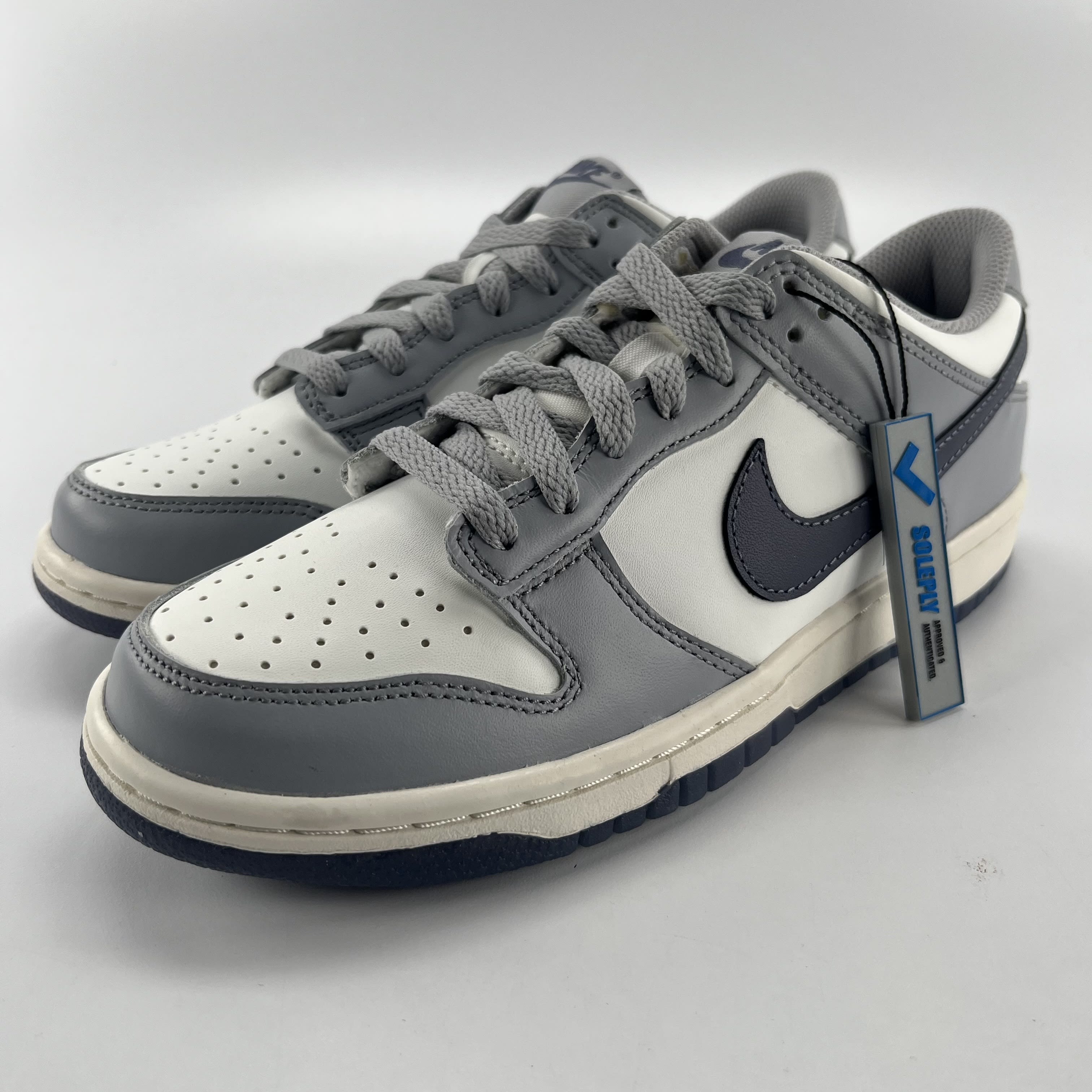 268075 Nike Dunk Low Platinum Tint Light Carbon (GS)
