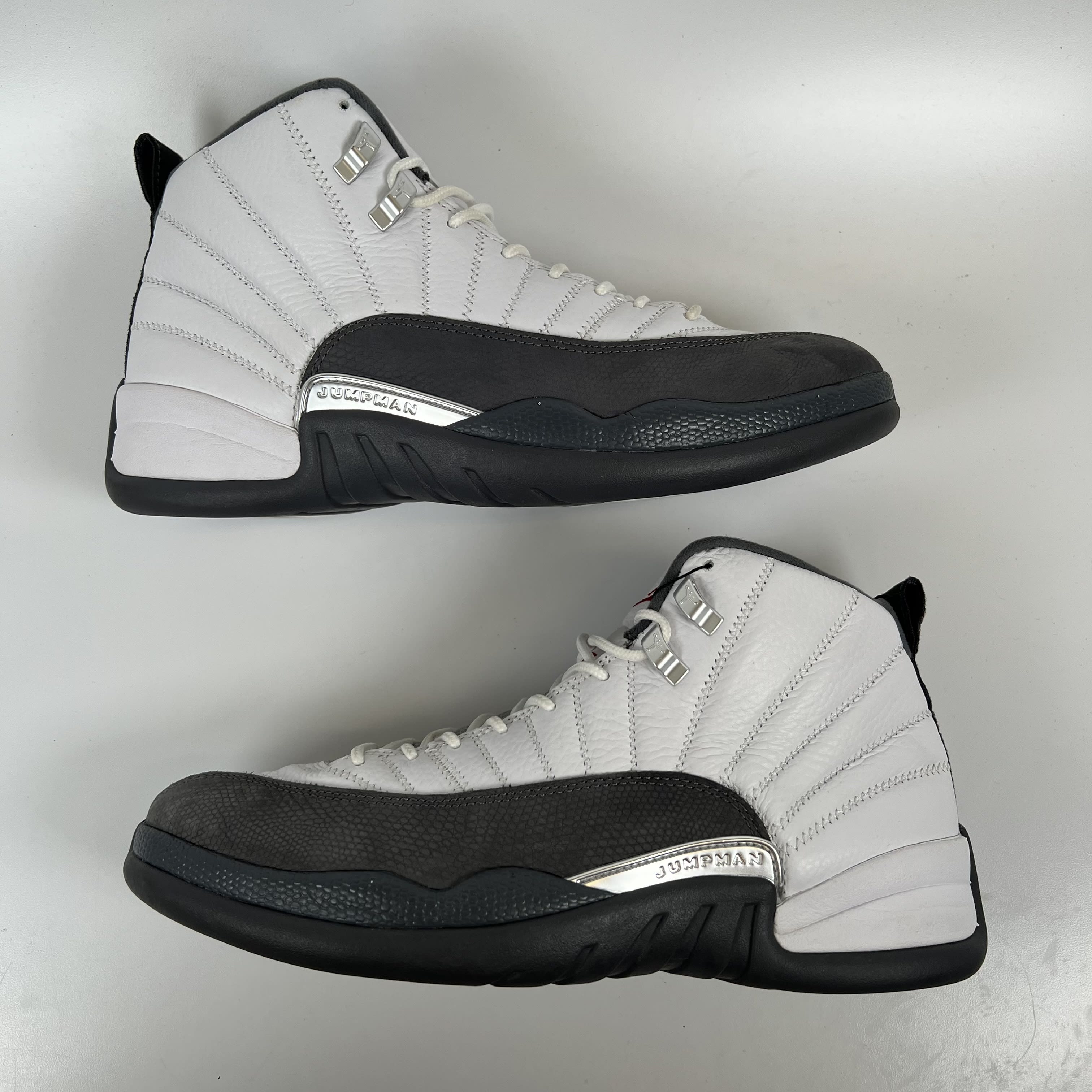 605375 Jordan 12 Retro White Dark Grey