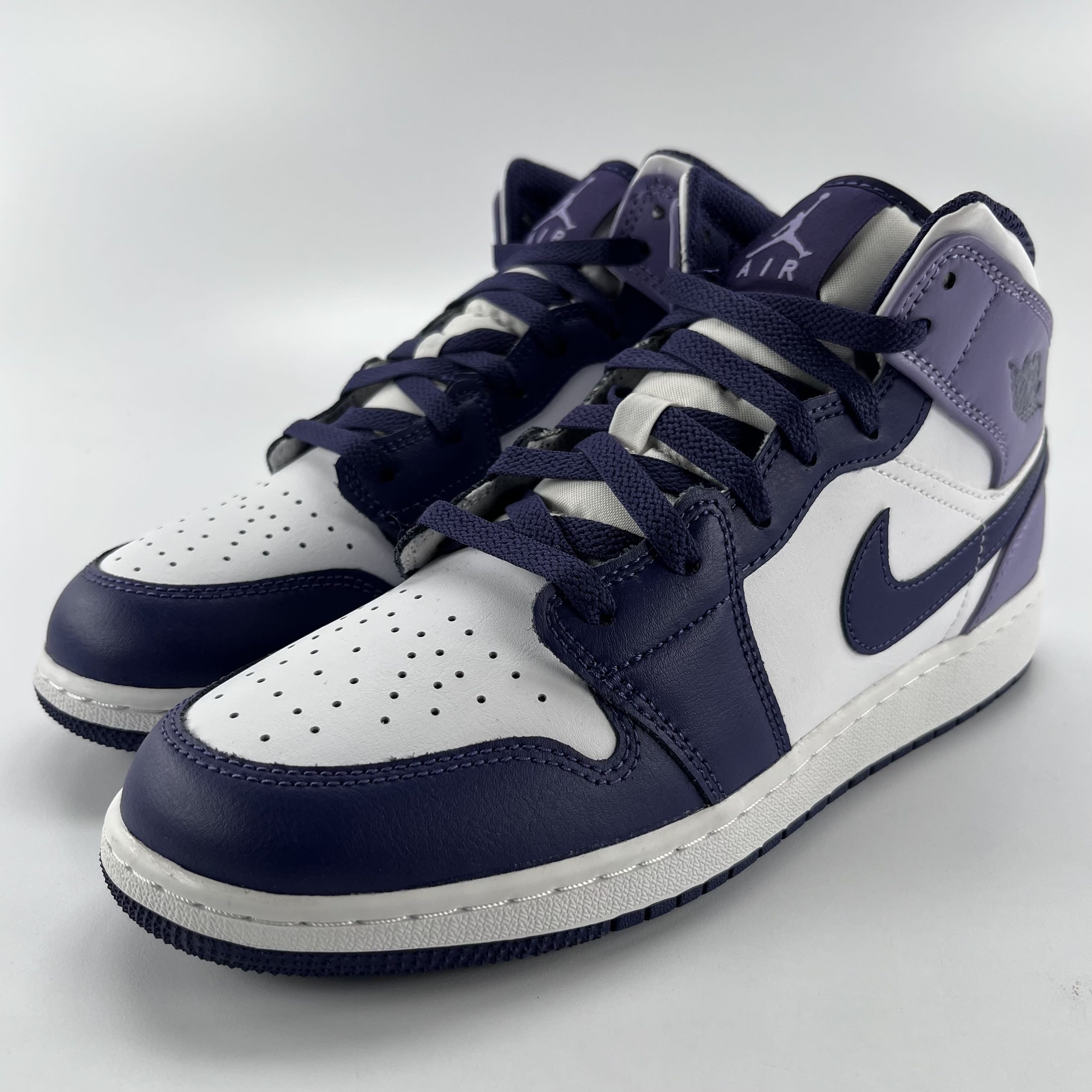 437244 Jordan 1 Mid White Sky J Purple (GS)
