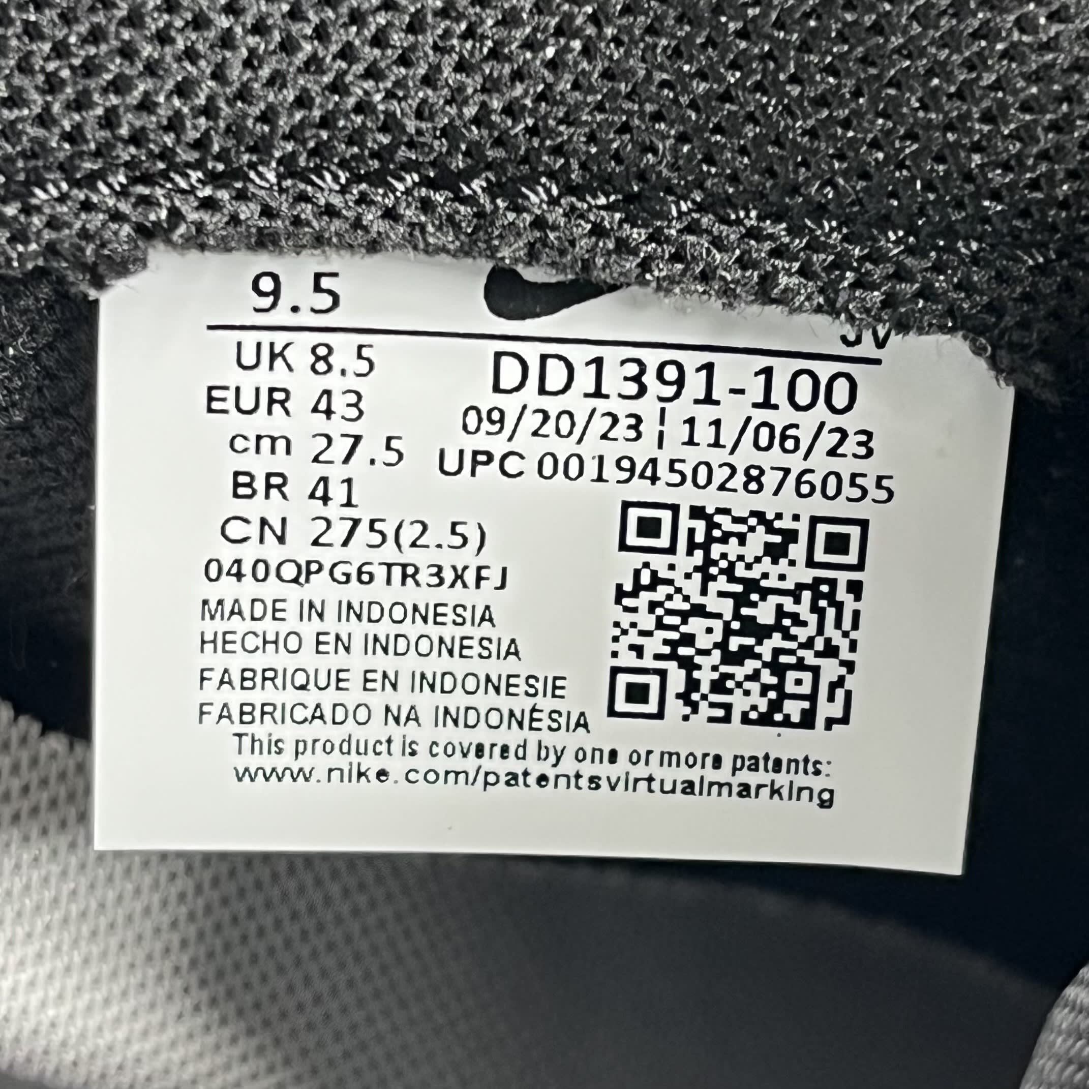 588731 Nike Dunk Low Retro White Black Panda