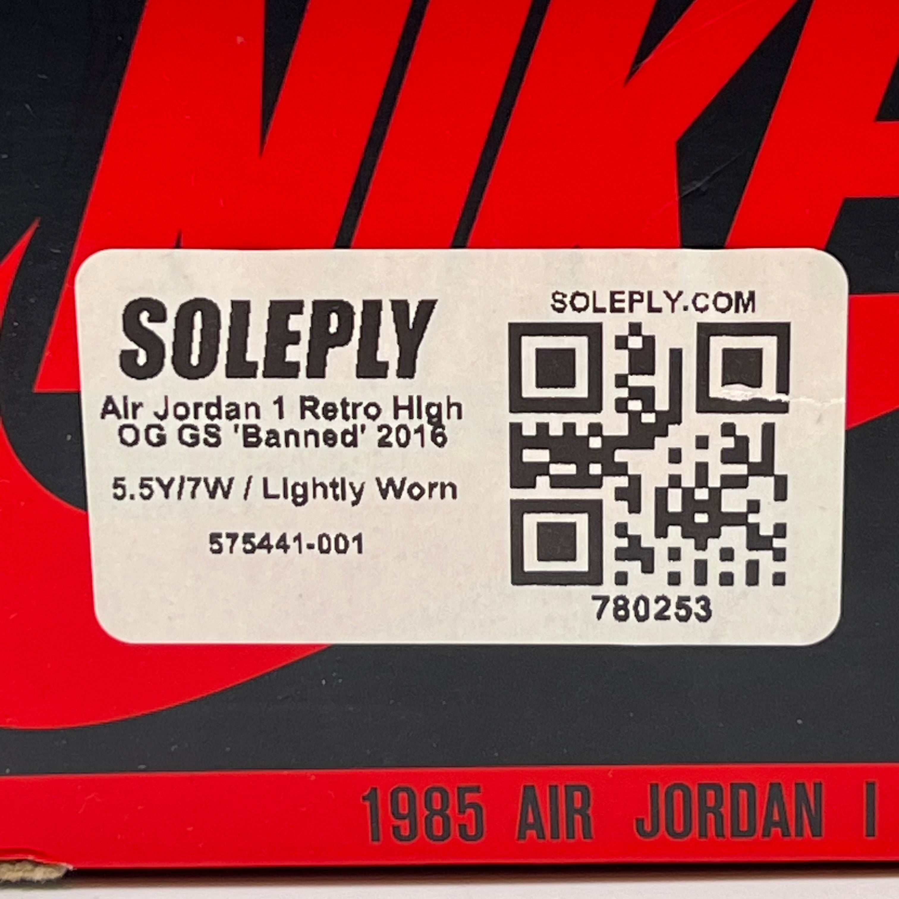 780253 Jordan 1 Retro Bred Banned (2016) (GS)